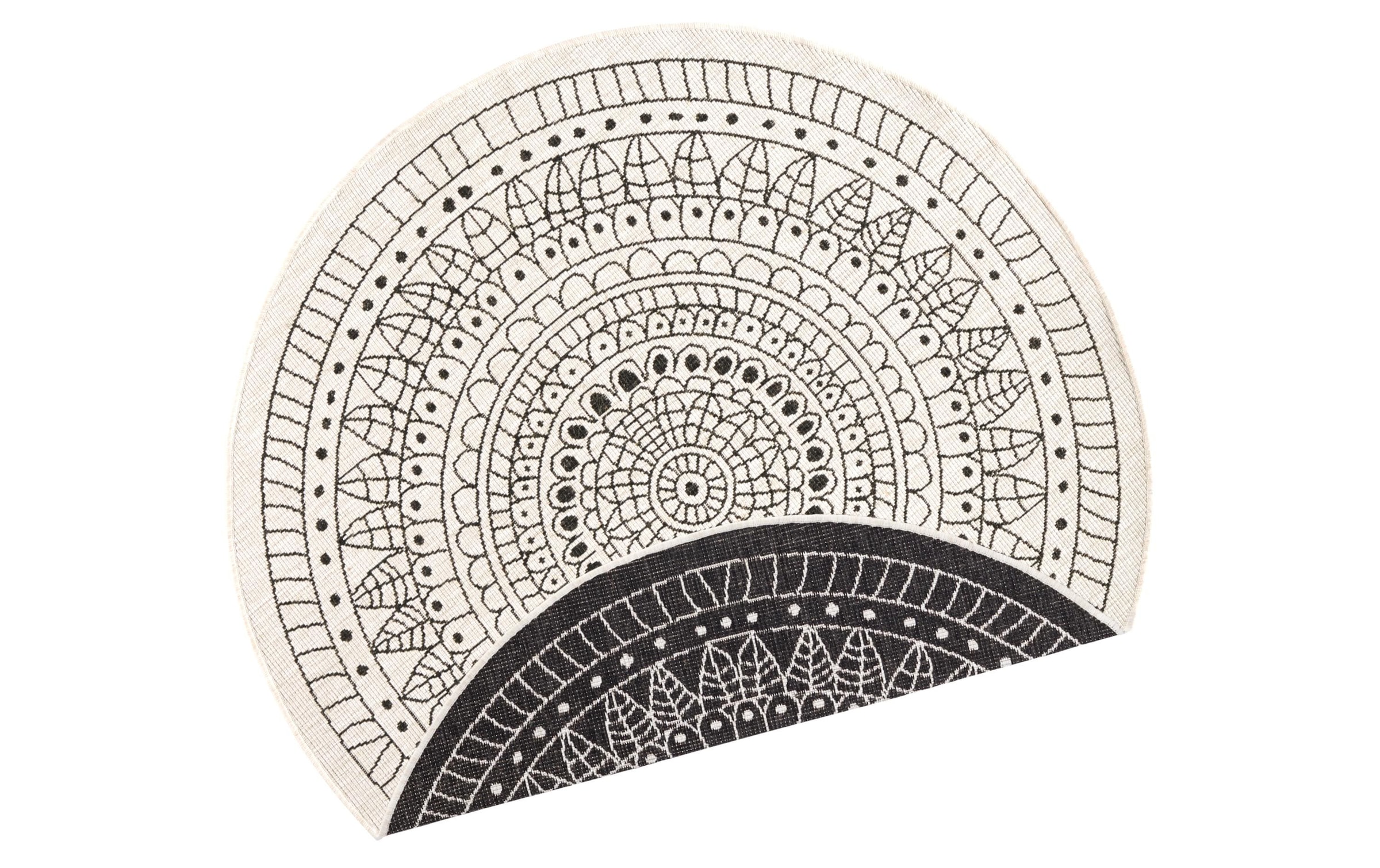 HANSE Home Tapis »Porto Wendeteppich« Rond 5 mm Höhe In-& Outdoor, Wetterfest, Balkon, Garten, Wohnzimmer, Wasserfest
