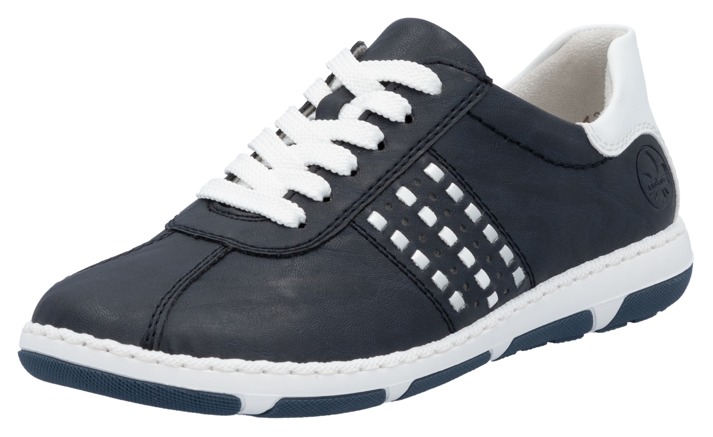 Image of Rieker Sneaker, Halbschuh, Freizeitschuh, Schnürschuh mit gepolstertem Schaftrand
