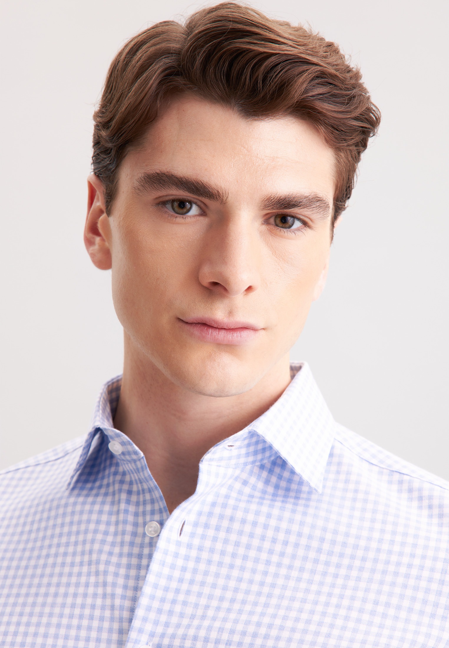 seidensticker Flanellhemd »Schwarze Rose« Slim 1/1 Kentkragen Karo