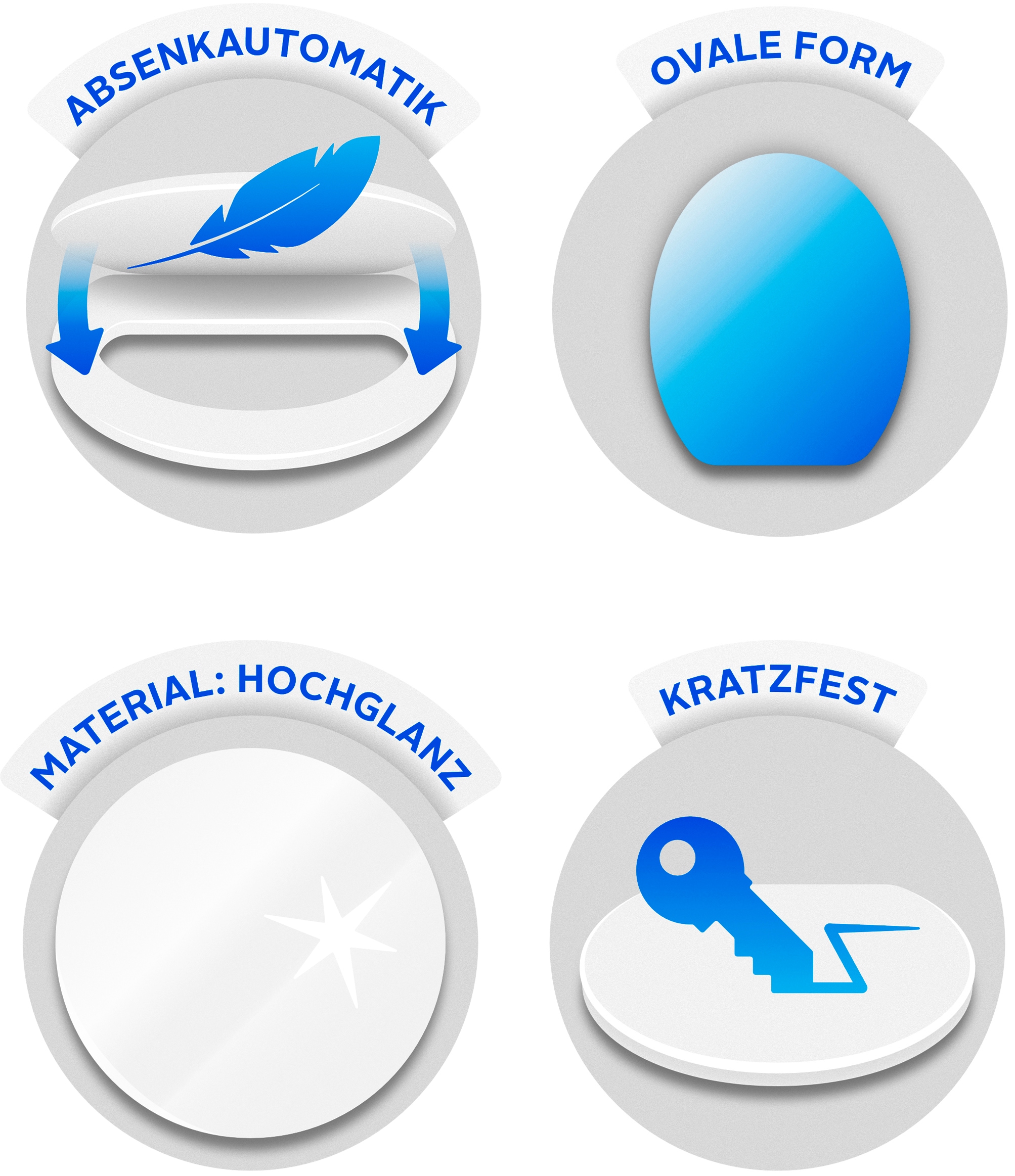 welltime WC-Sitz »Uni«, mit Absenkautomatik, MDF, Kratzfest