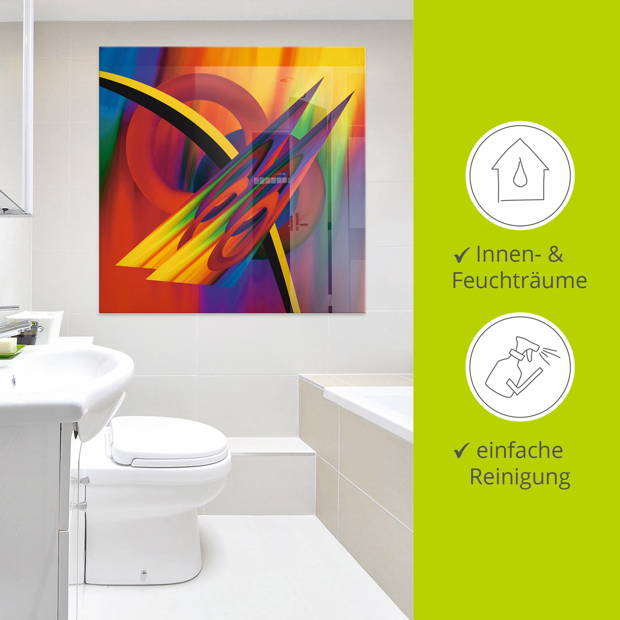 Artland Tableau en verre »Modern Bunt« 1 cuis tlg. in verschiedenen Grössen