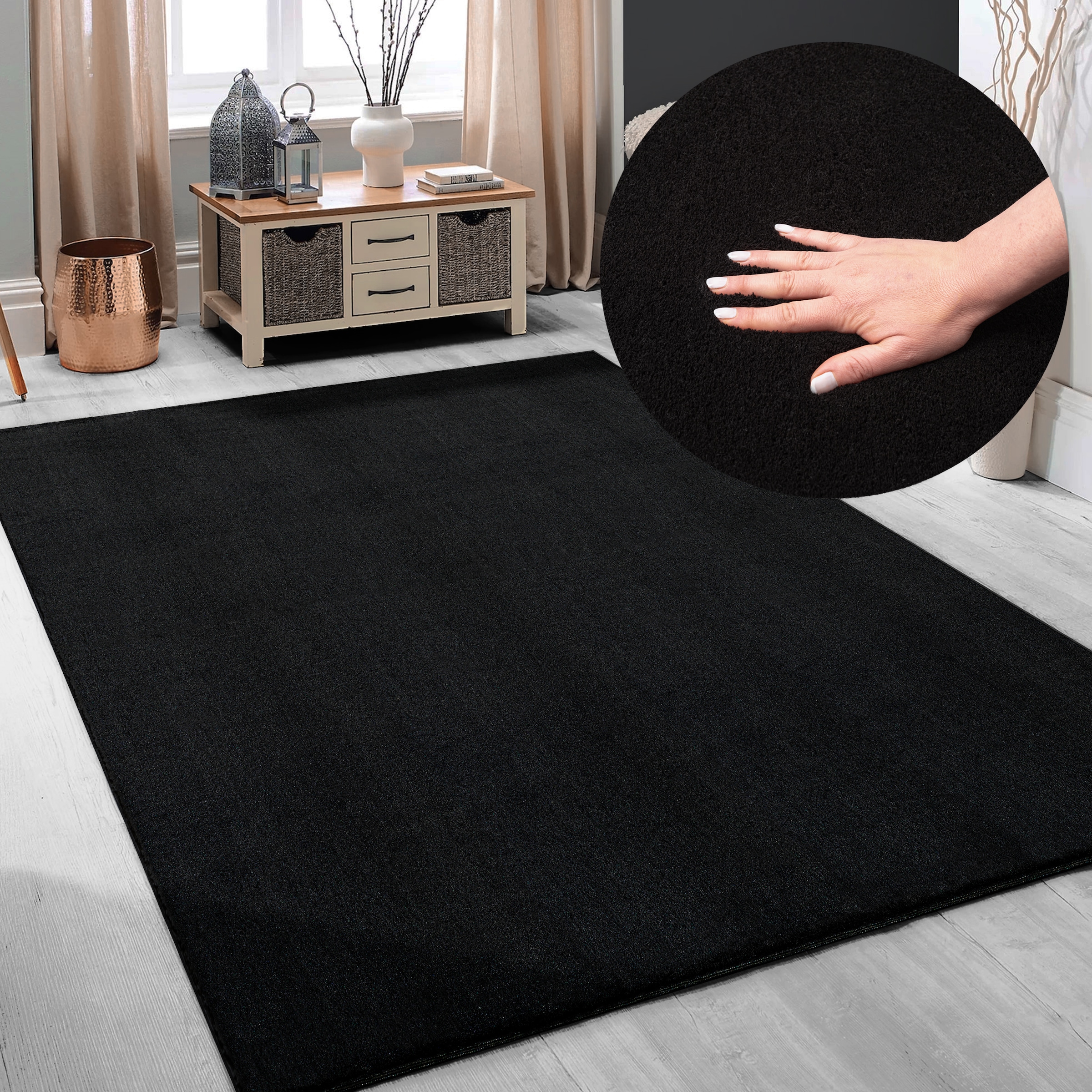 my home Teppich »Arabell, Kunstfellteppich«, rechteckig, 16 mm Höhe, flauschig, kuschelig, Felloptik, Anti-Rutsch-Unterseite, Waschbar