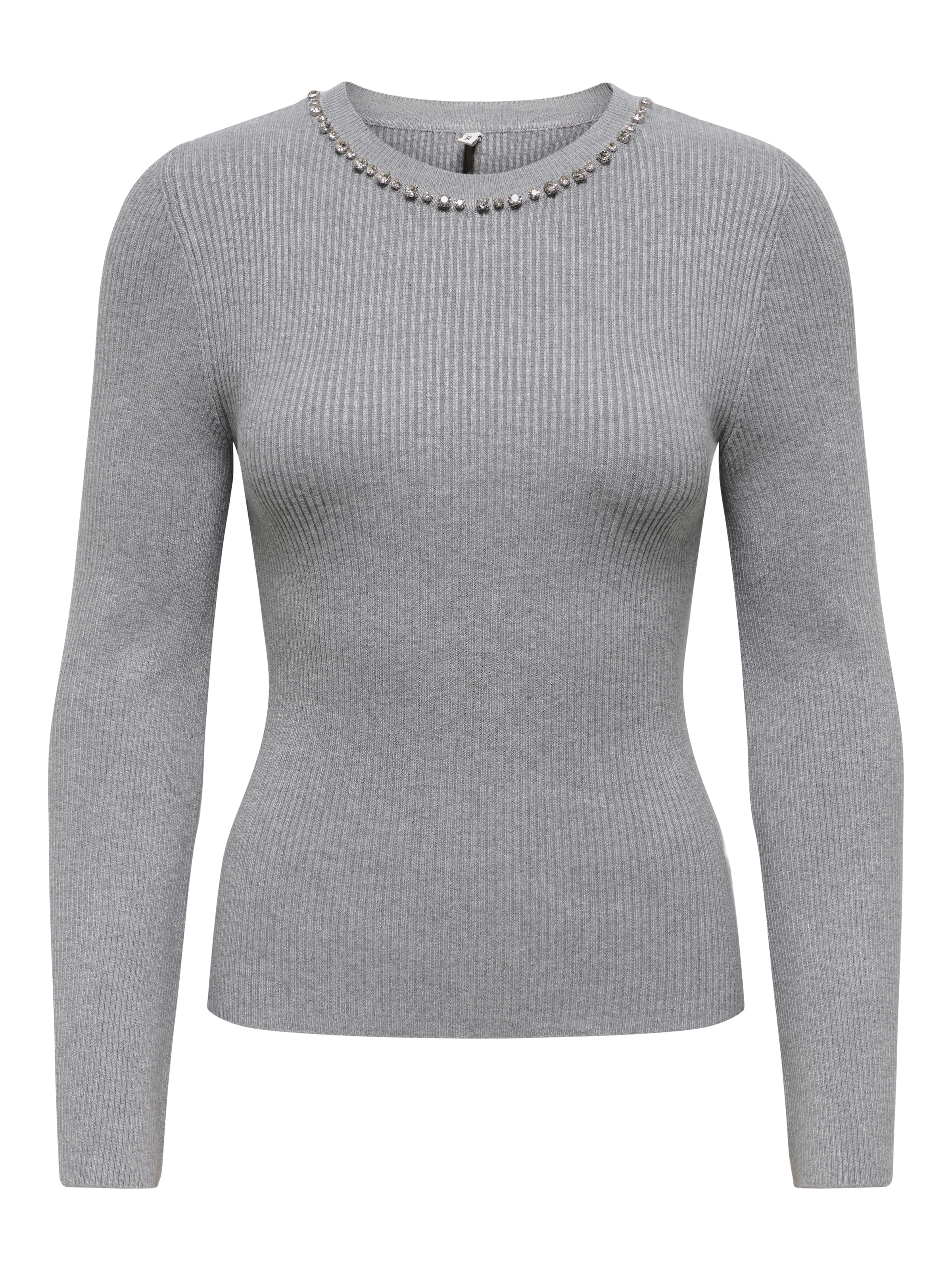 ONLY Rundhalspullover »ONLNATASCHA LS BLING O-NECK CC KNT«