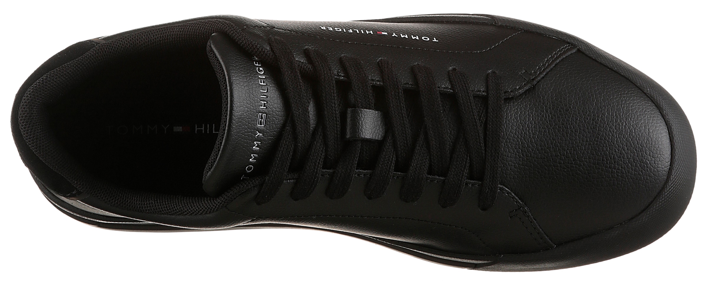 Tommy Hilfiger Sneakers »TH COURT LTH DETAIL ESS«  chaussure de loisirs, chaussure basse, chaussure à lacets avec inscription logo latérale
