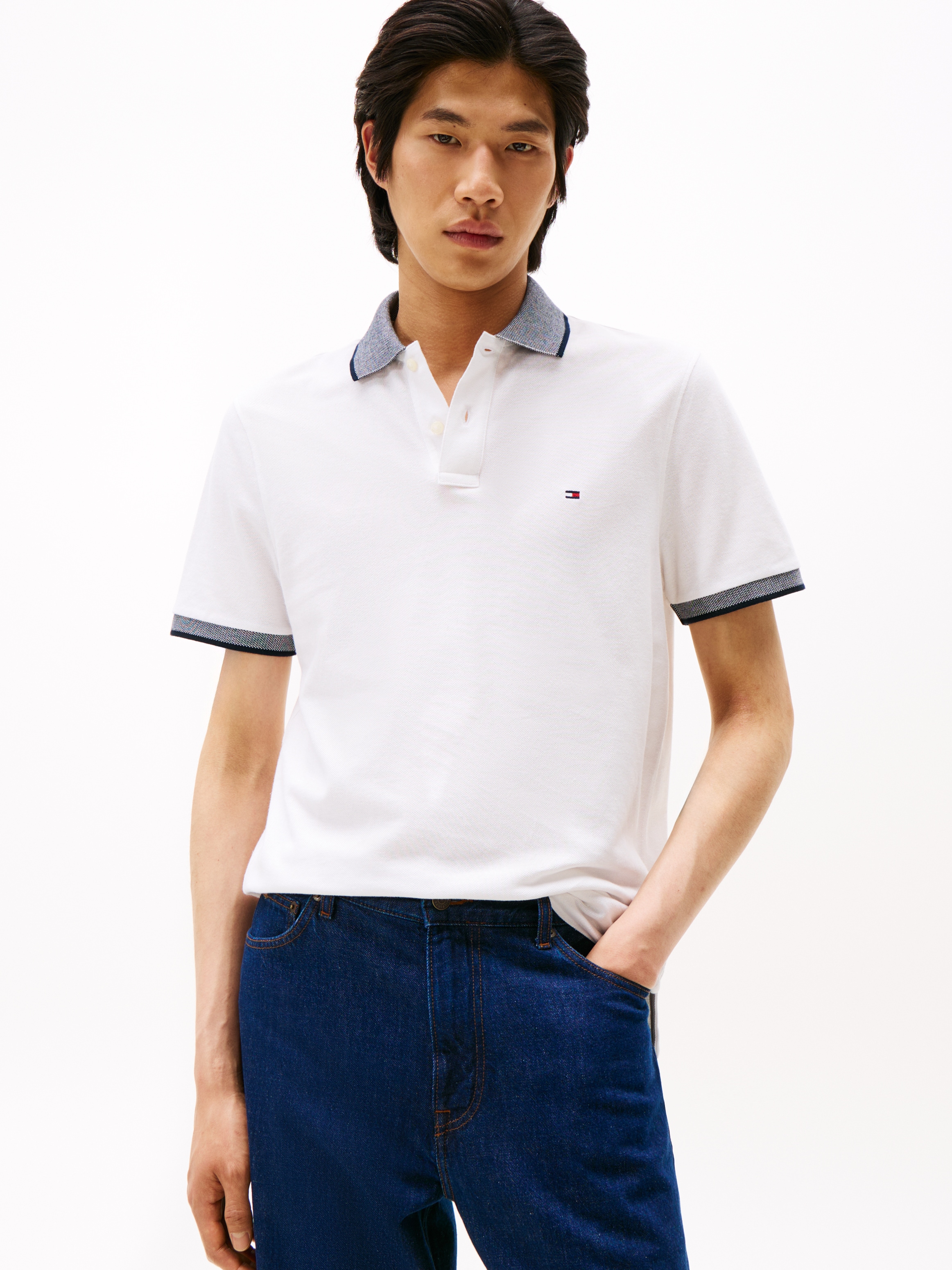Image of Tommy Hilfiger Poloshirt "LINEN PIQUE REGULAR"