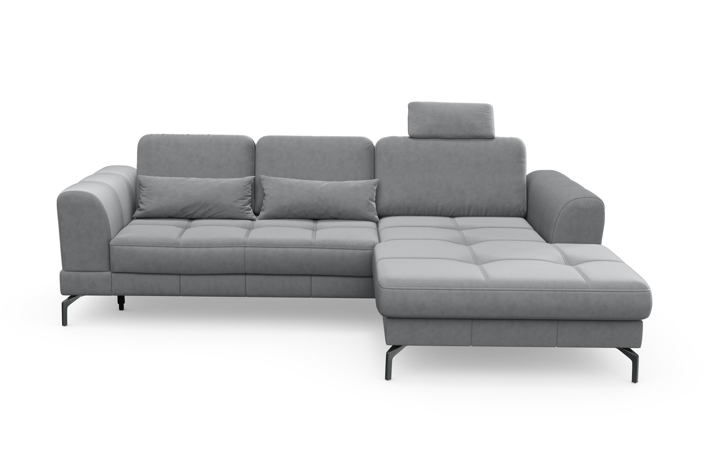 sit&more Ecksofa »Bendigo L-Form«, inklusive Sitztiefenverstellung, Bodenfreiheit 15 cm, 2 Fussfarben