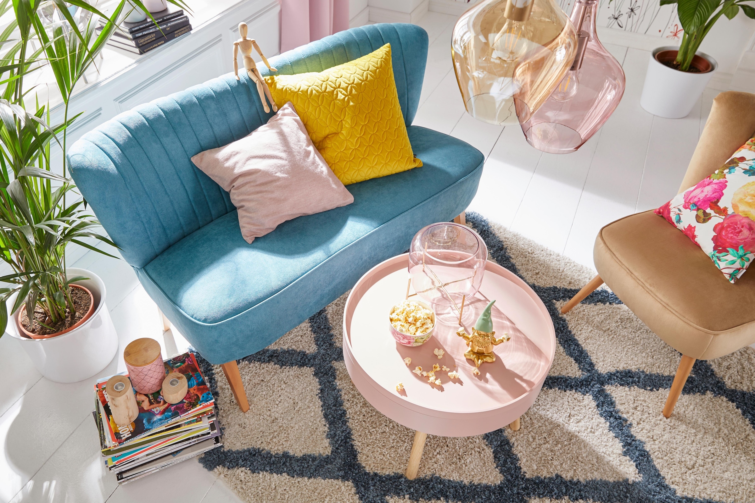 H.O.C.K. Dekokissen »Soft Nobile« mit gesteppten Mustern, Kissenhülle mit Füllung, 1 Stück