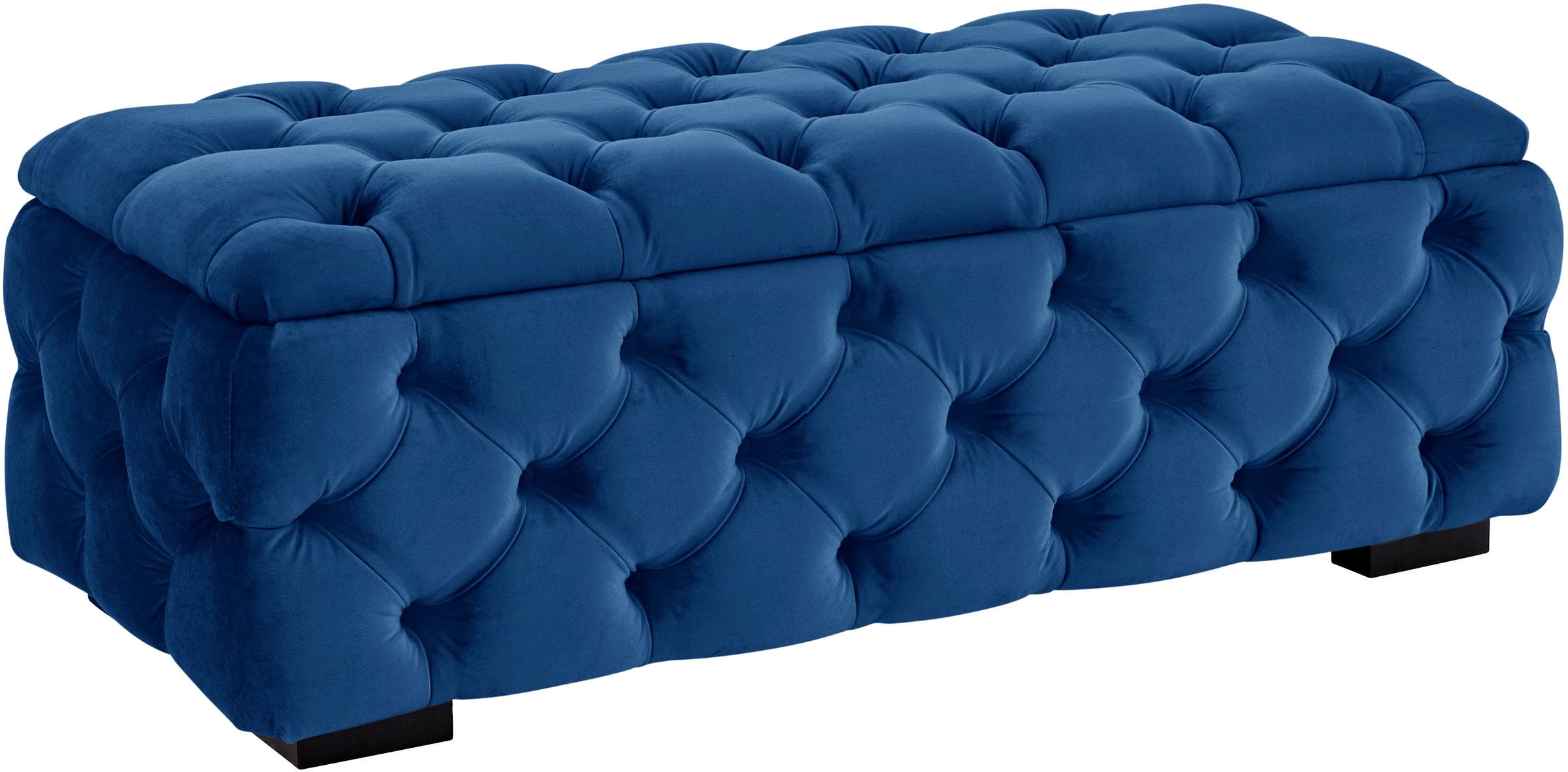 Home affaire Polsterhocker »KALINA, hochwertige Knopfheftung, B/T/H: 120/55/45 cm«, mit Staufach und innenliegenden Laschen zur besseren Aufbewahrung