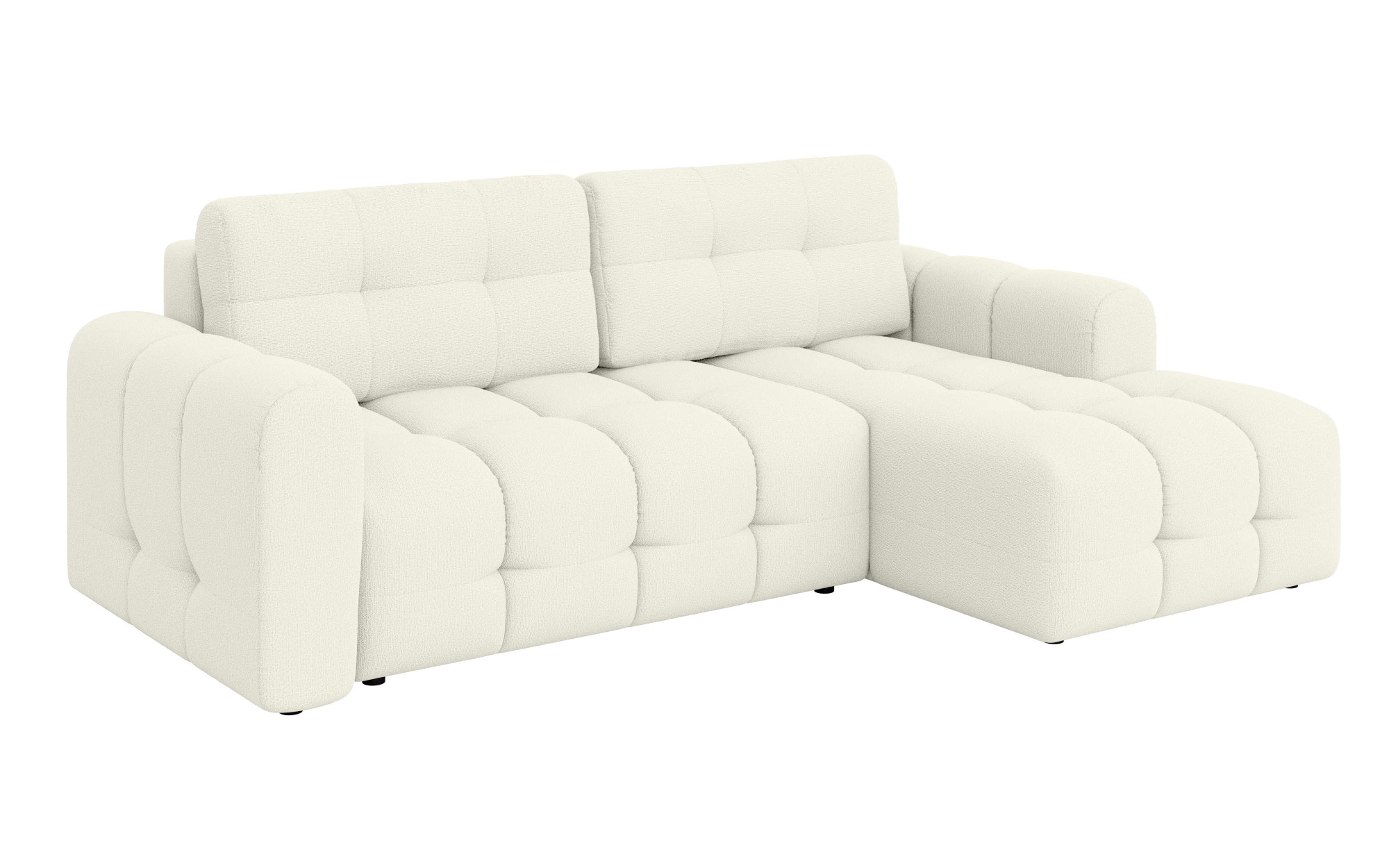 INOSIGN Ecksofa »Manilla, wahlweise mit Bettfunktion, B/T/H 265/170/91 cm« L-Form mit Recamiere rechts/links bestellbar, Wellenunterfederung