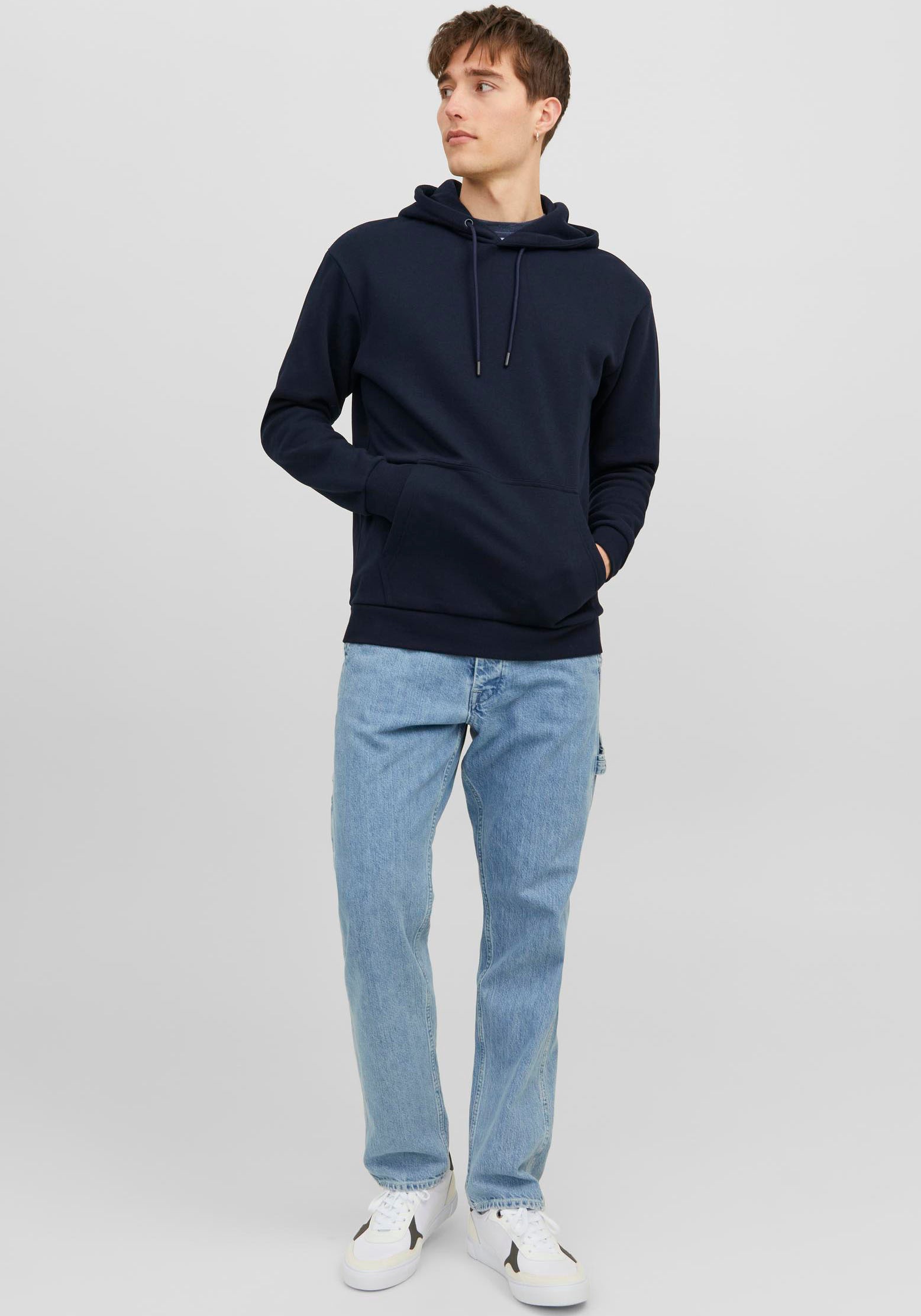 Jack & Jones Kapuzensweatshirt »JJEBRADLEY SWEAT HOOD NOOS«, mit Känguru Tasche