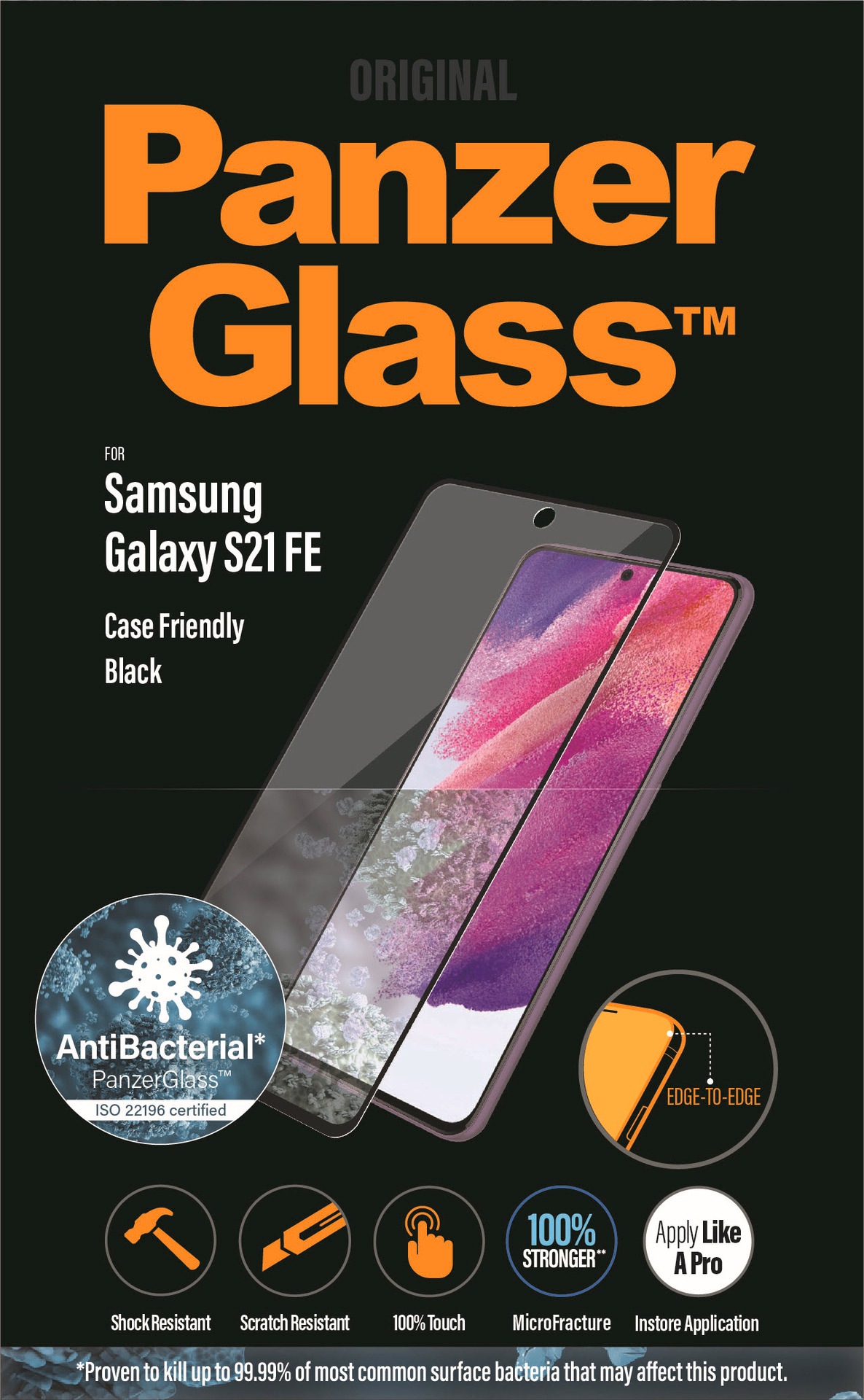 Image of PanzerGlass Displayschutzglas »E2E Samsung Galaxy S21 FE CF Antibakt«, (1 St.) bei Ackermann Versand Schweiz