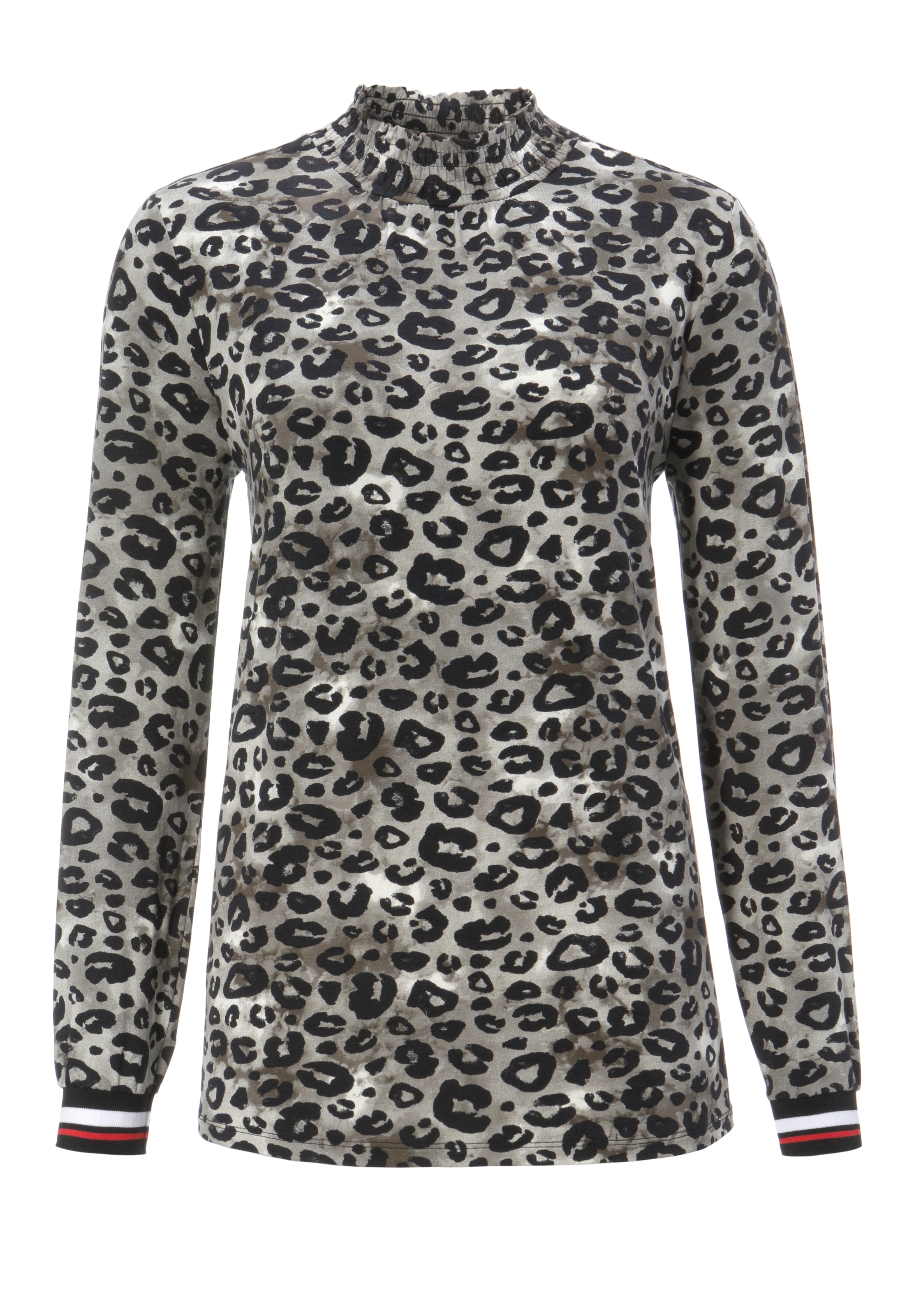 ♕ versandkostenfrei CASUAL trendigem Langarmshirt, kaufen und gestreiften Animal-Print Aniston Bündchen mit