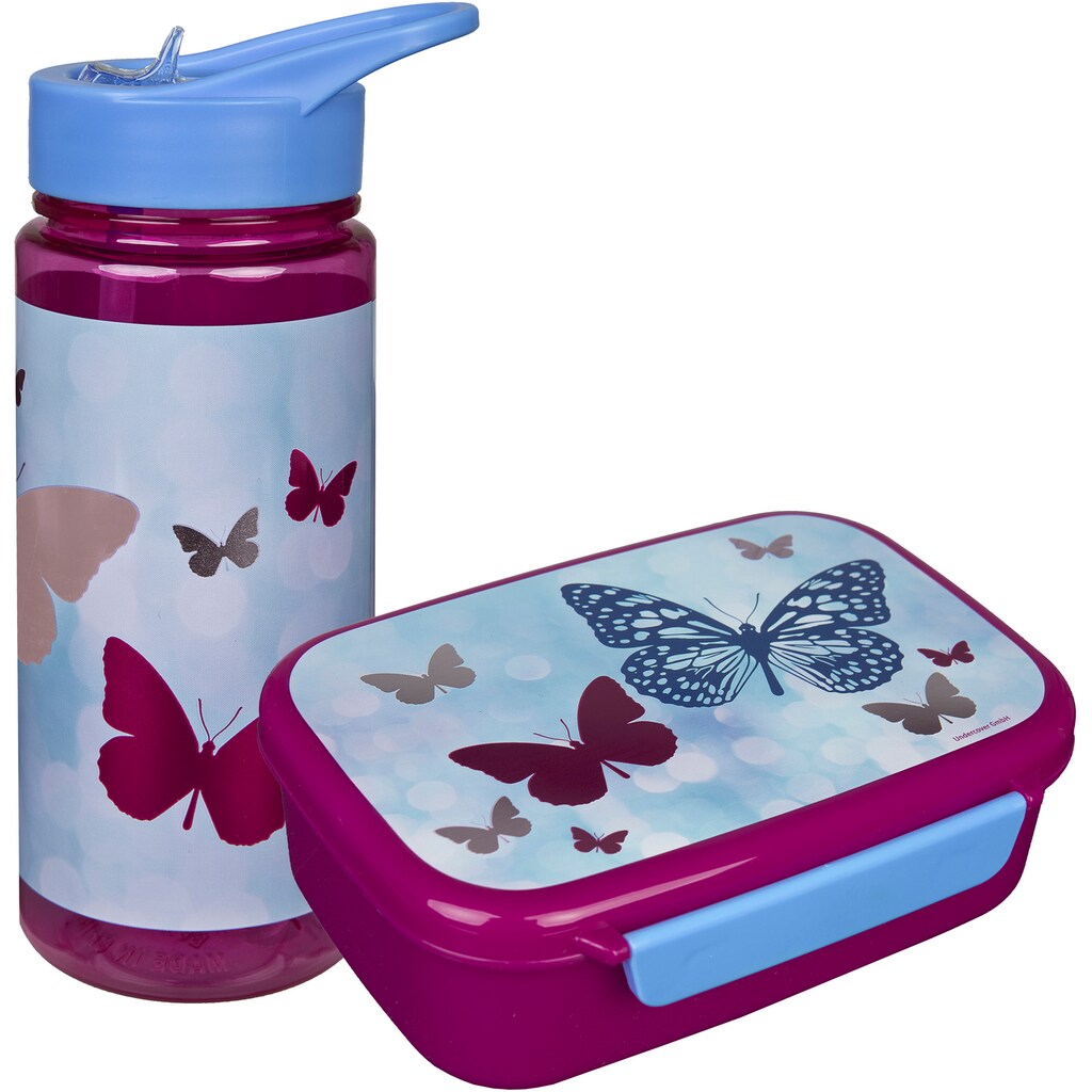 Scooli Lunchbox »Fly & Sparkle«, (Set, 2 tlg.), Brotzeitdose & Trinkflasche