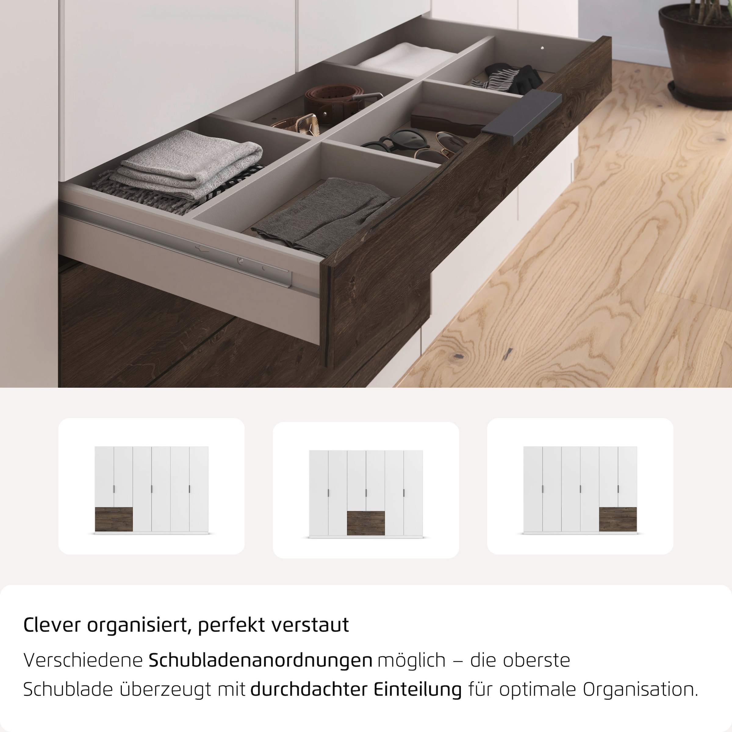 rauch Kleiderschrank »Hildesheim«, inkl. Passepartout und Schubkasten mit Inneneinteilung