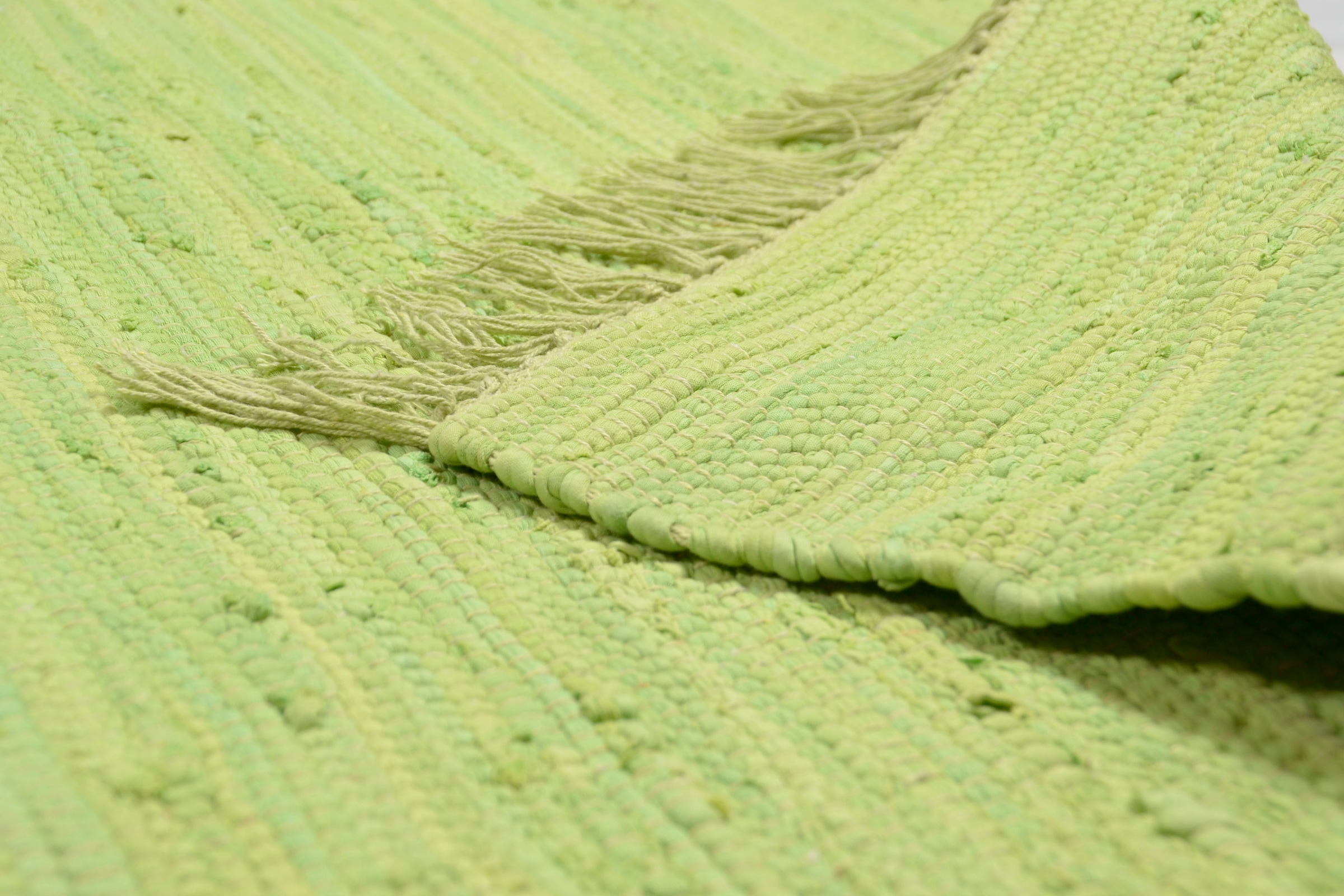 THEKO Teppich »Happy Cotton«, rechteckig, Teppich, handgewebt, reine Baumwolle, mit Handweb Flachgewebe, kaufen Fransen bequem