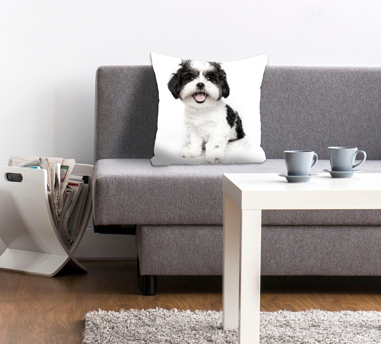 Image of queence Dekokissen "Malteser" mit einem Malteser Hund