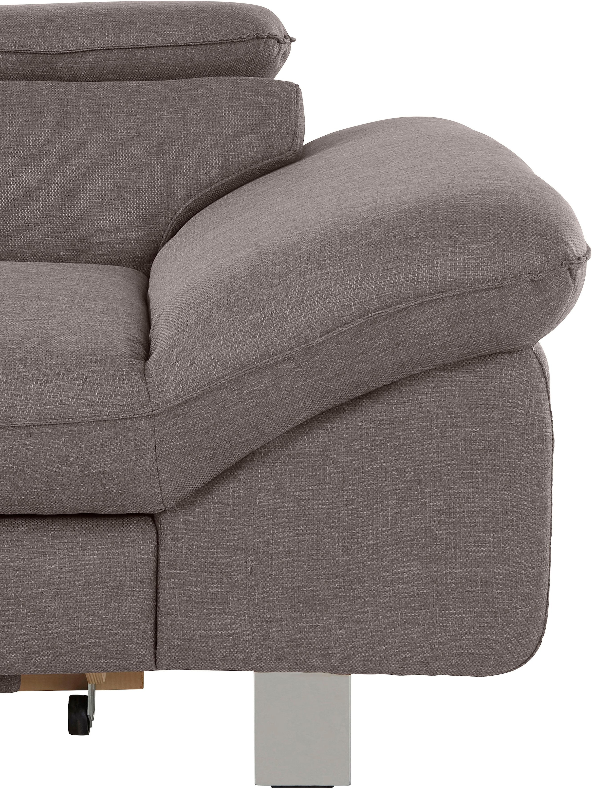 COTTA Ecksofa »Driver L-Form«, mit Kopfteilverstellung, wahlweise mit Bettfunktion & Bettkasten