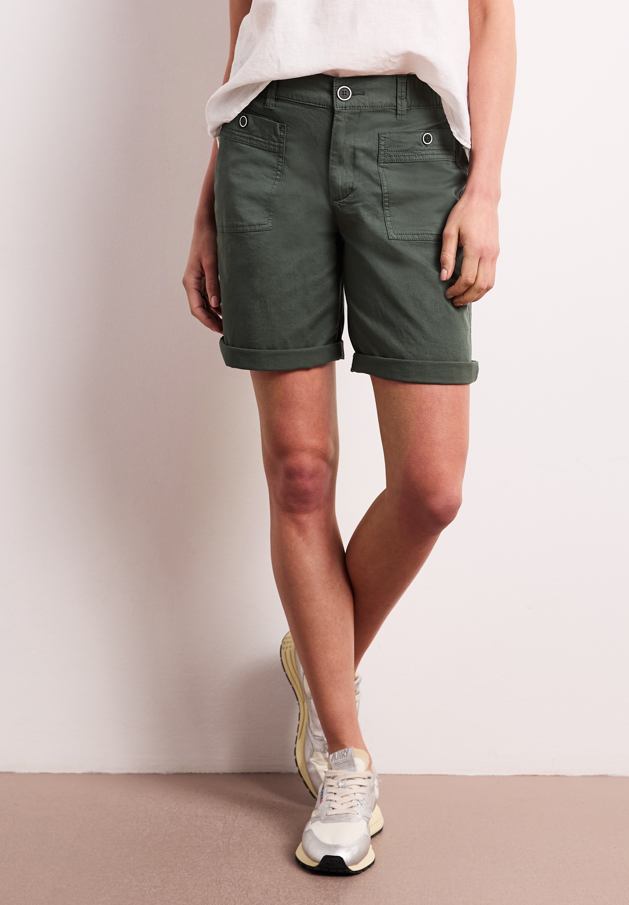 Image of STREET ONE Bermudas "Style Yulius" Sommershorts mit Turn-Up