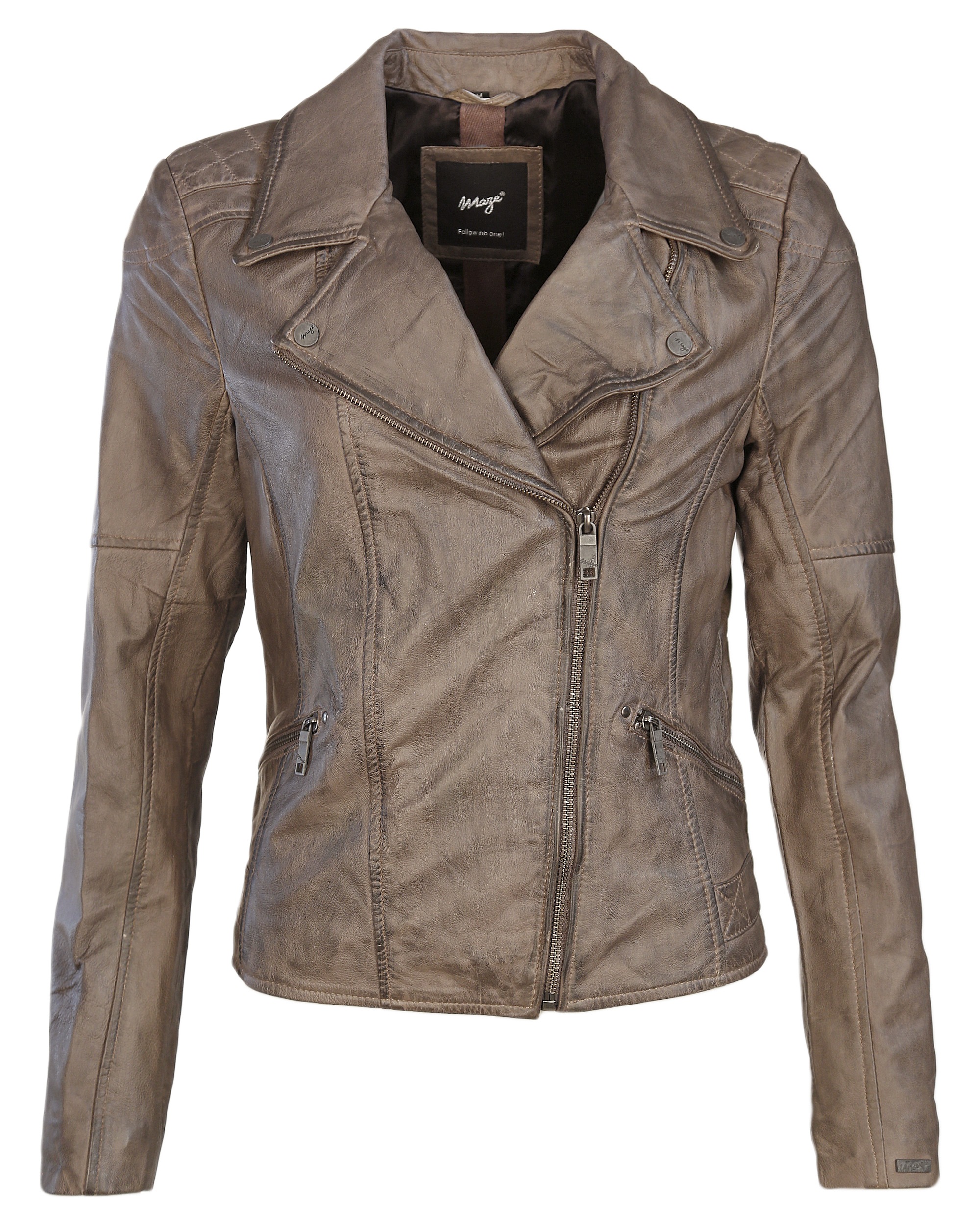 Lederjacke mit asymmetrischem Reissverschluss »Belma«