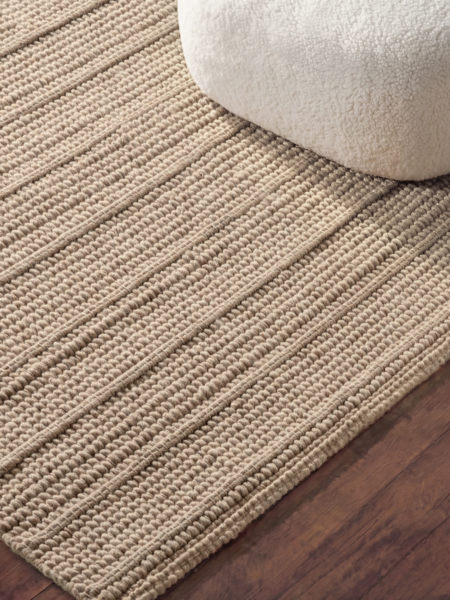 Ted Baker Tapis en laine »Parker« Rectangulaire 7 mm Höhe Wolle, Natur, handgewebt, Wohnzimmer, Schlafzimmer, Boho, Skandi