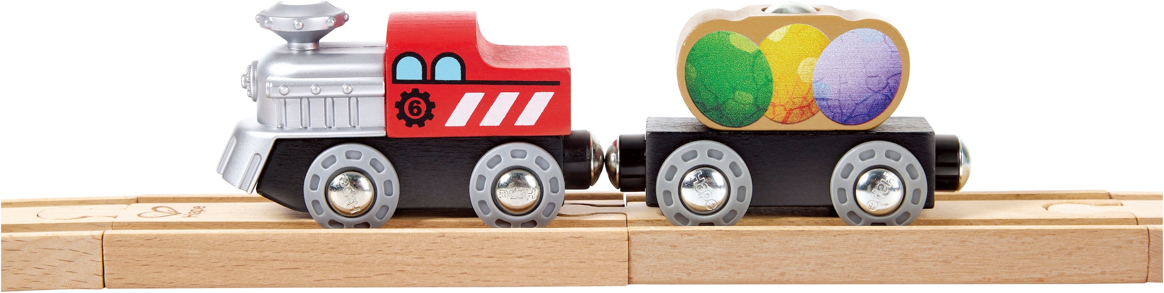 Hape Train jouet »Dino-Eisenbahn-Abenteuer« avec fonction lumière et son