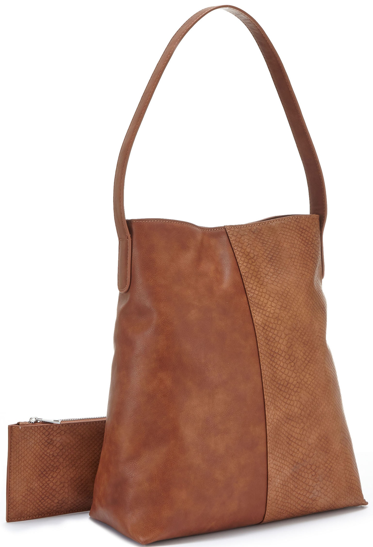 Image of Vivance Shopper "Schultertasche" mit kleiner Innentasche, Handtasche, Einkaufstasche, Damentasche VEGAN