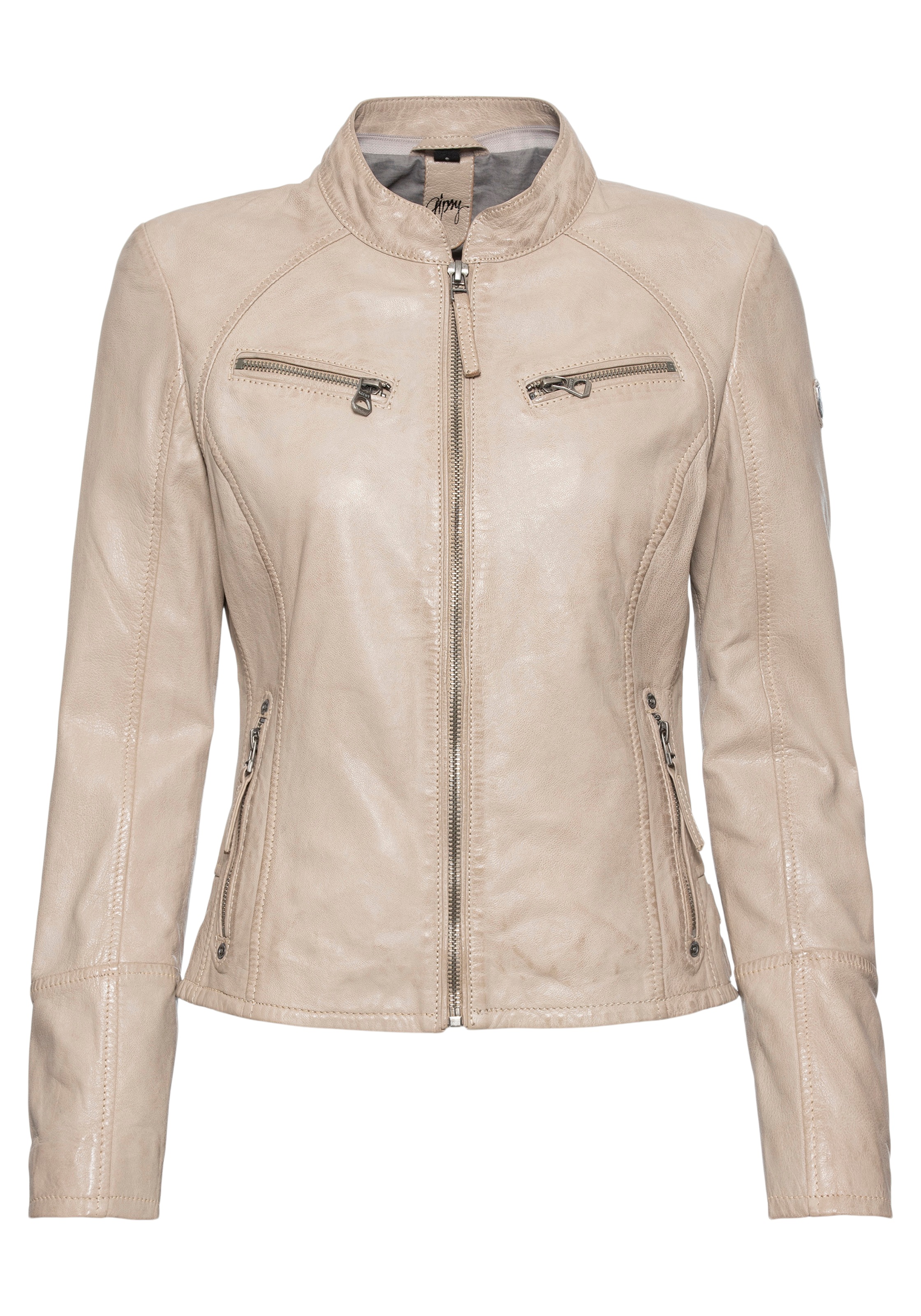 Mauritius Lederjacke »NOLA«, mit Kapuze, Two-in-One Style - mit abnehmbarer Jersey-Kapuze