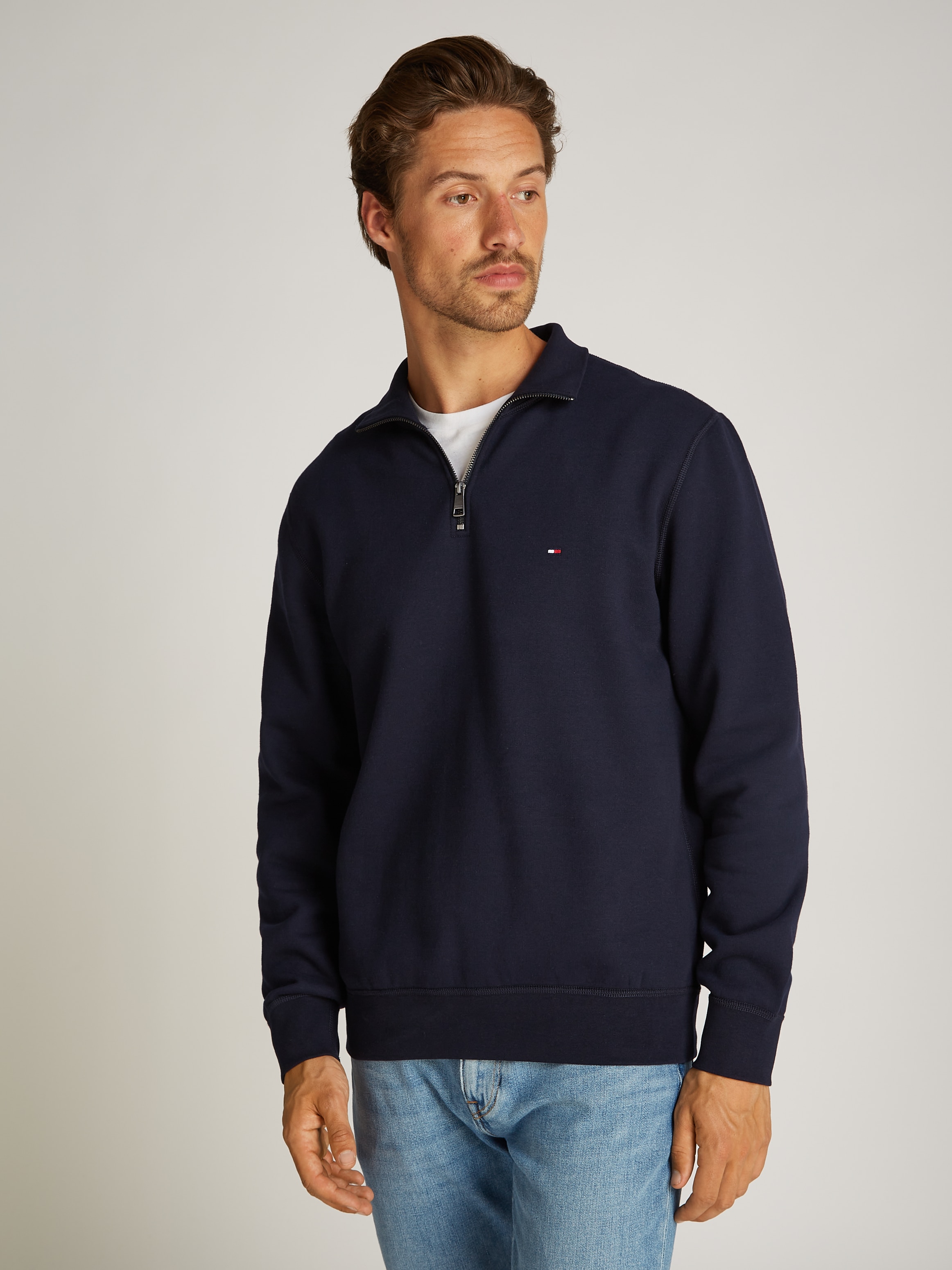 Image of Tommy Hilfiger Sweatshirt "ESSENTIAL FLEECE 1/4 ZIP", mit Stehkragen