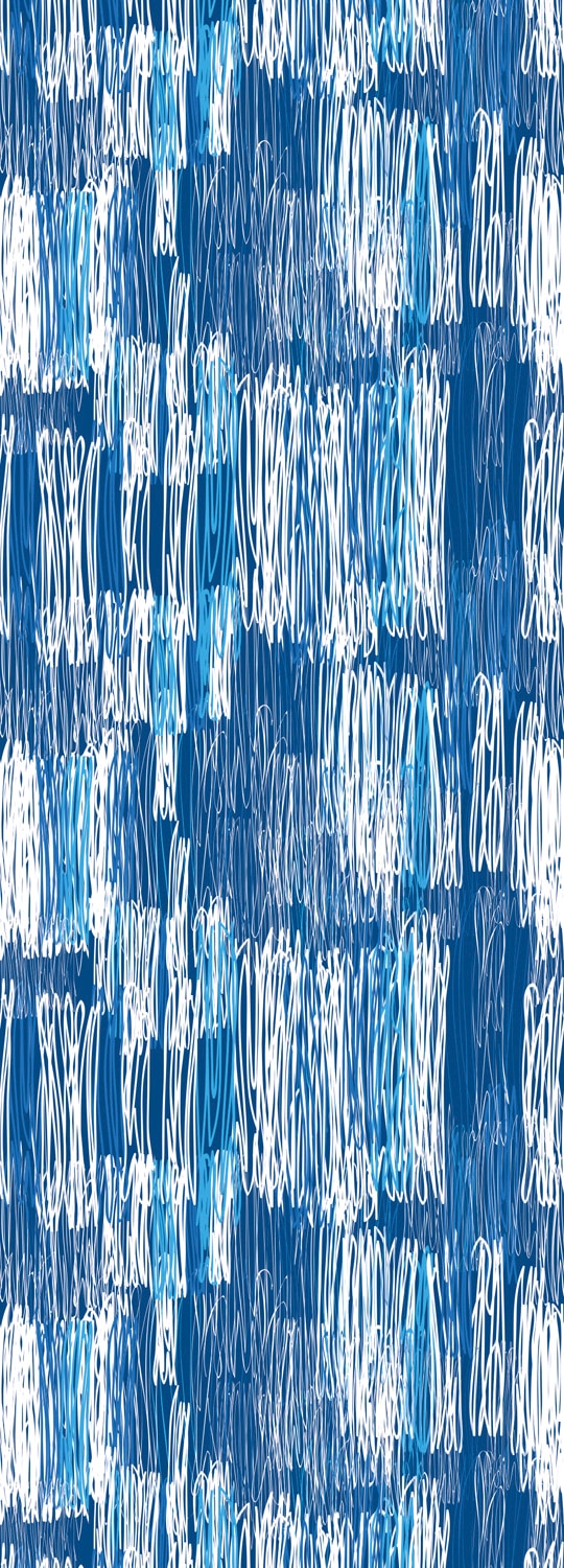 Vinyltapete »Muster-Blau«, Streifen, 90 x 250 cm, selbstklebend