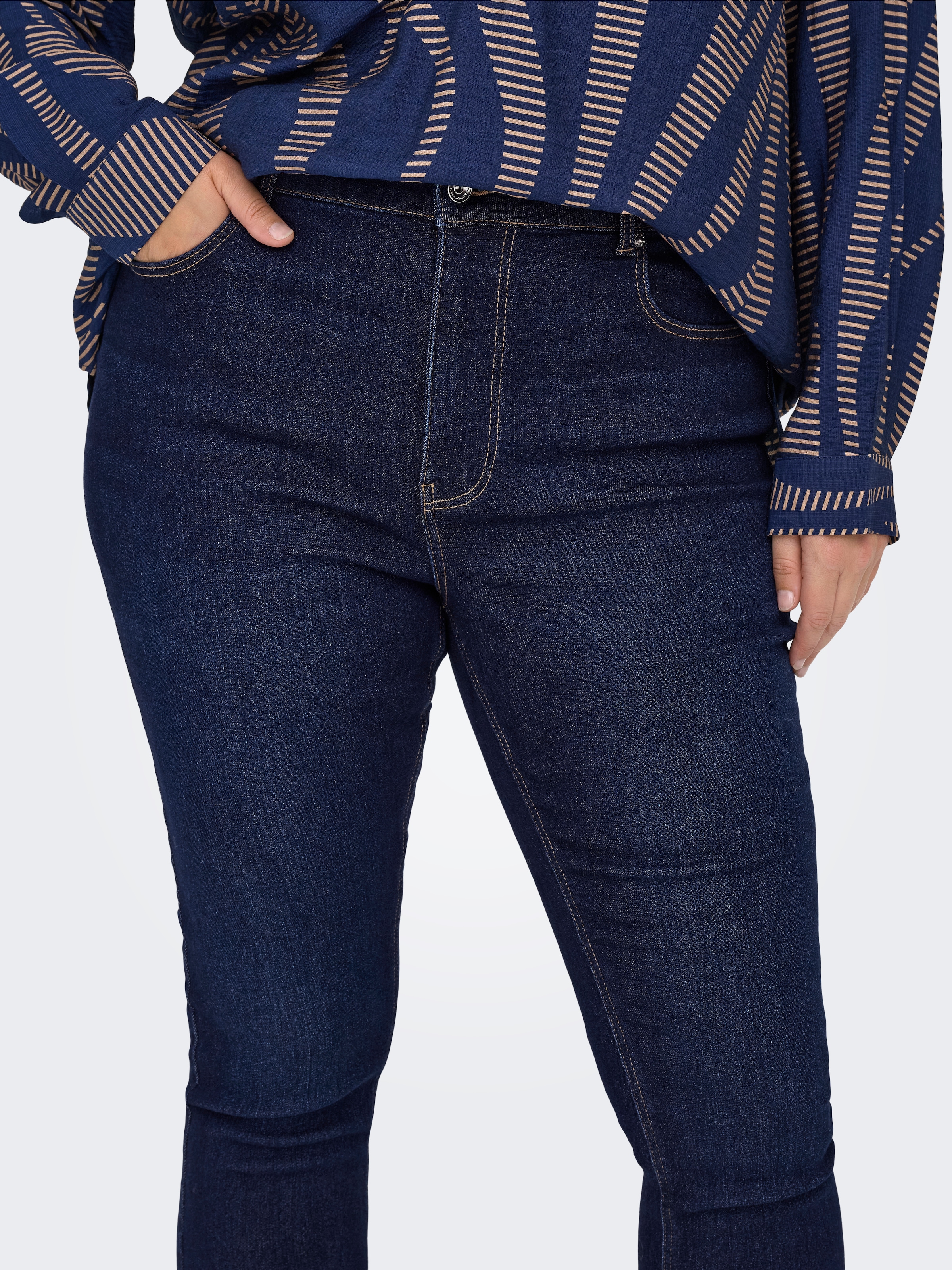 ONLY CARMAKOMA Jeans skinny »CARCRUZ EX HW SKINNY DNM PIMBOX BF«