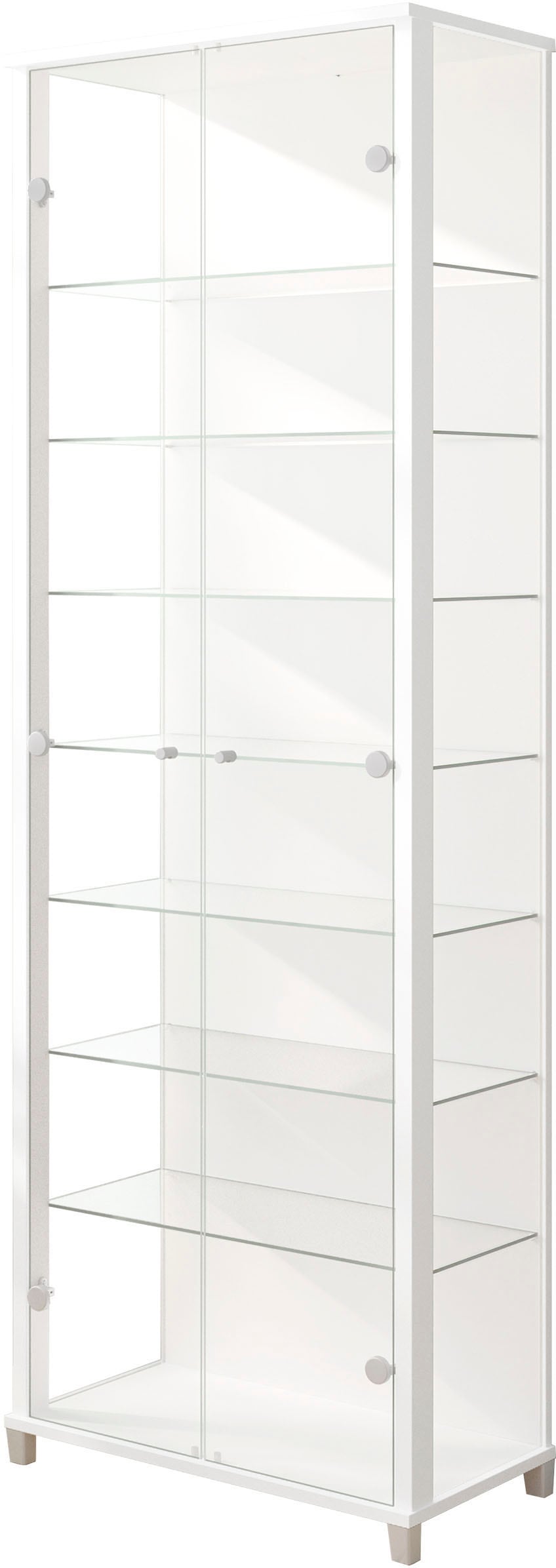 Image of fif möbel Vitrine "Optima" Standvitrine, 2 Glastüren, 7 Böden, vielseitig, perfekt für Sammler