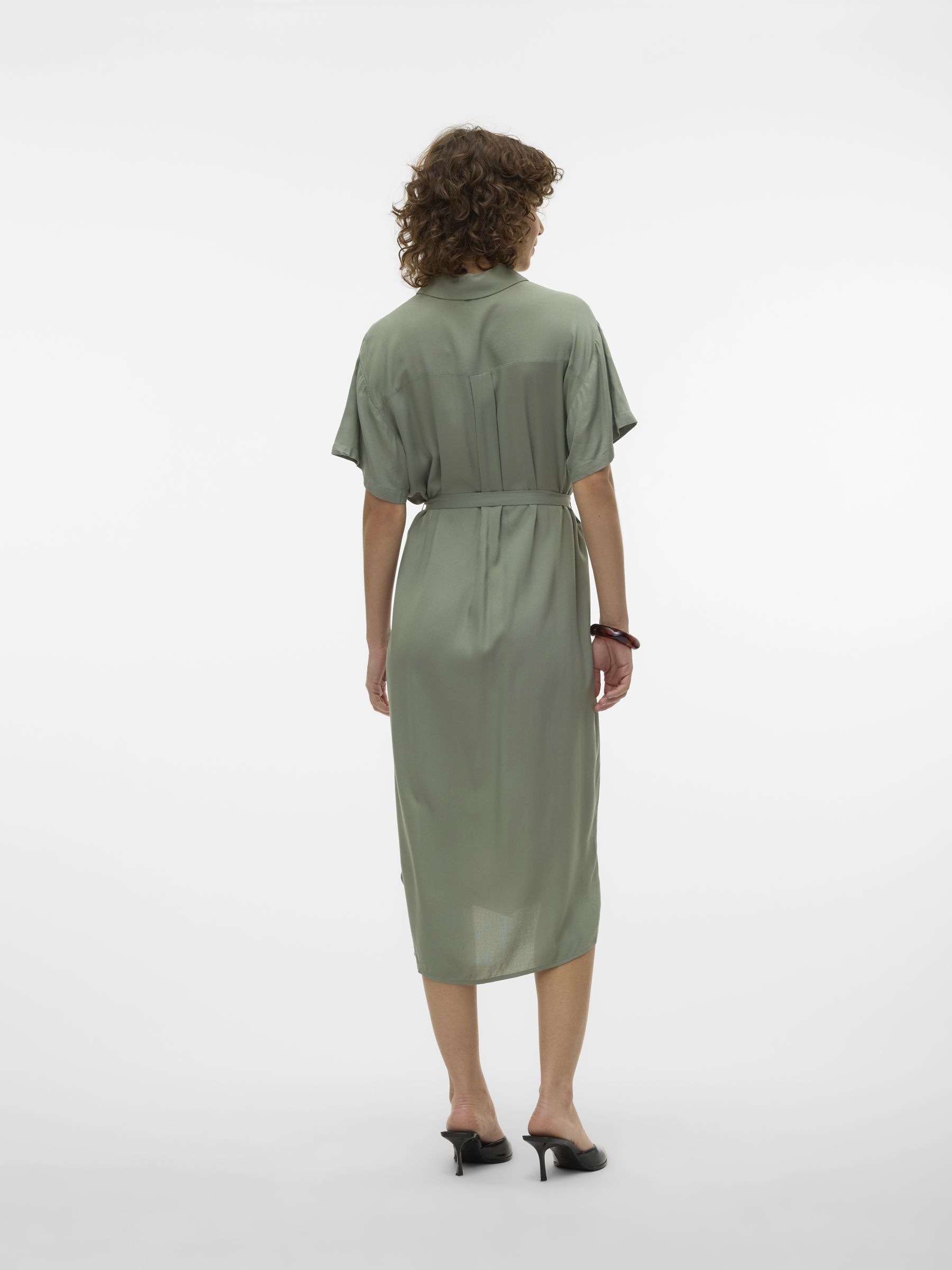 Vero Moda Hemdblusenkleid »VMBUMPY SS CALF SHIRT DRESS NOOS«