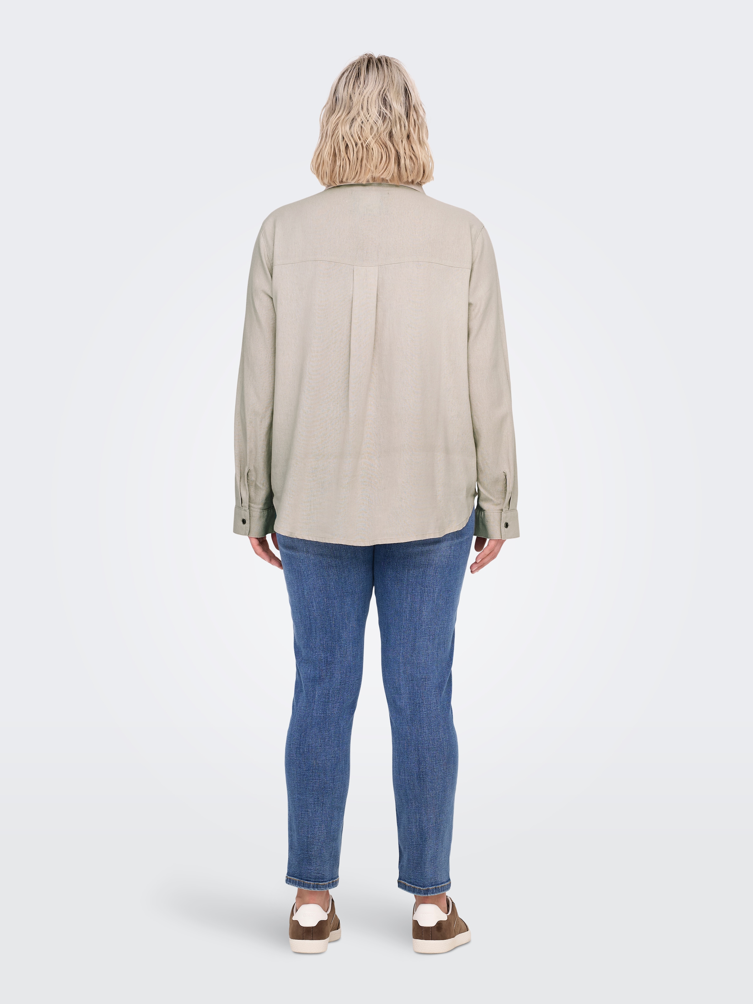 ONLY CARMAKOMA Langarmbluse »CARYASMIN-CARO L/S LINEN SHIRT PNT«