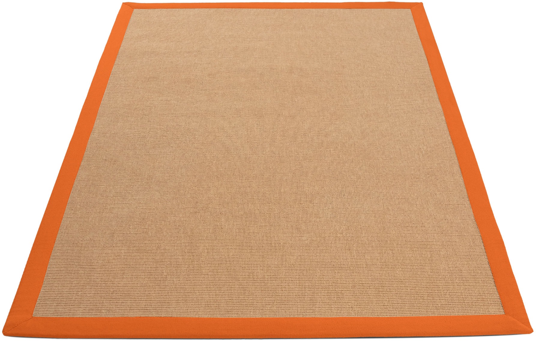 carpetfine Sisalteppich »Sisal«, rechteckig, 5 mm Höhe, mit farbiger Bordüre, Anti Rutsch Rückseite