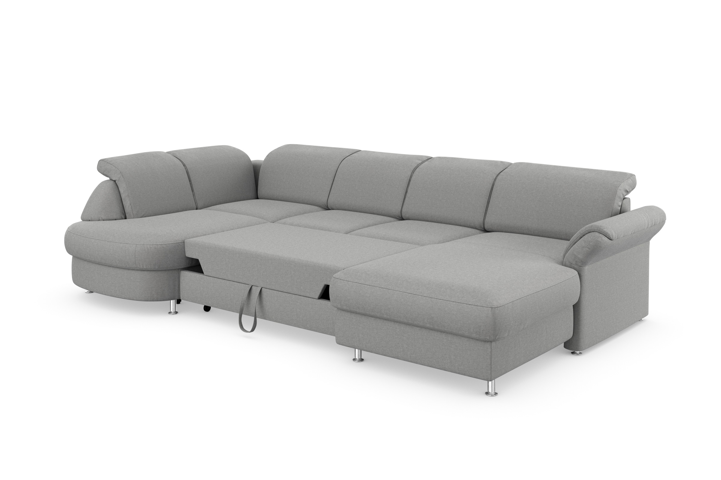 sit&more Wohnlandschaft »Apulia U-Form«, wahlweise Bettfunktion, Bettkasten und Kopf- und Armteilverstellung