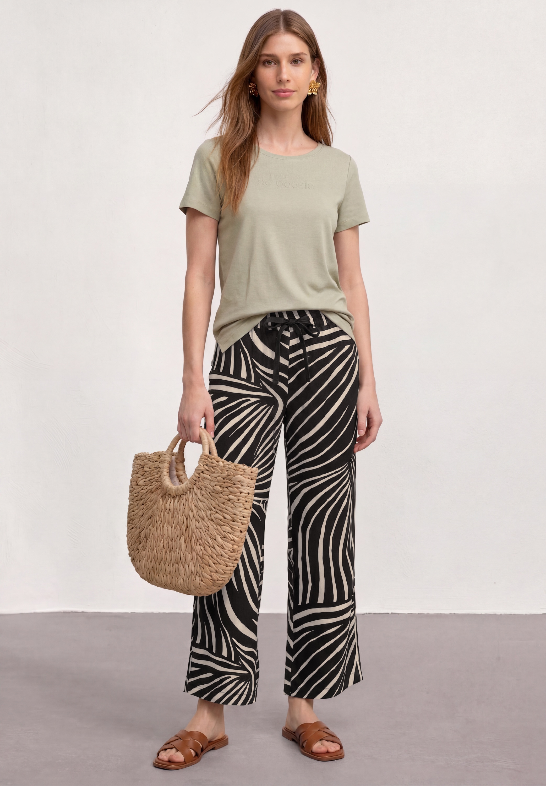 STREET ONE 7/8-Hose »Style Emee«  7/8 Sommerhose  mit grafischem Print und im Lose Fit