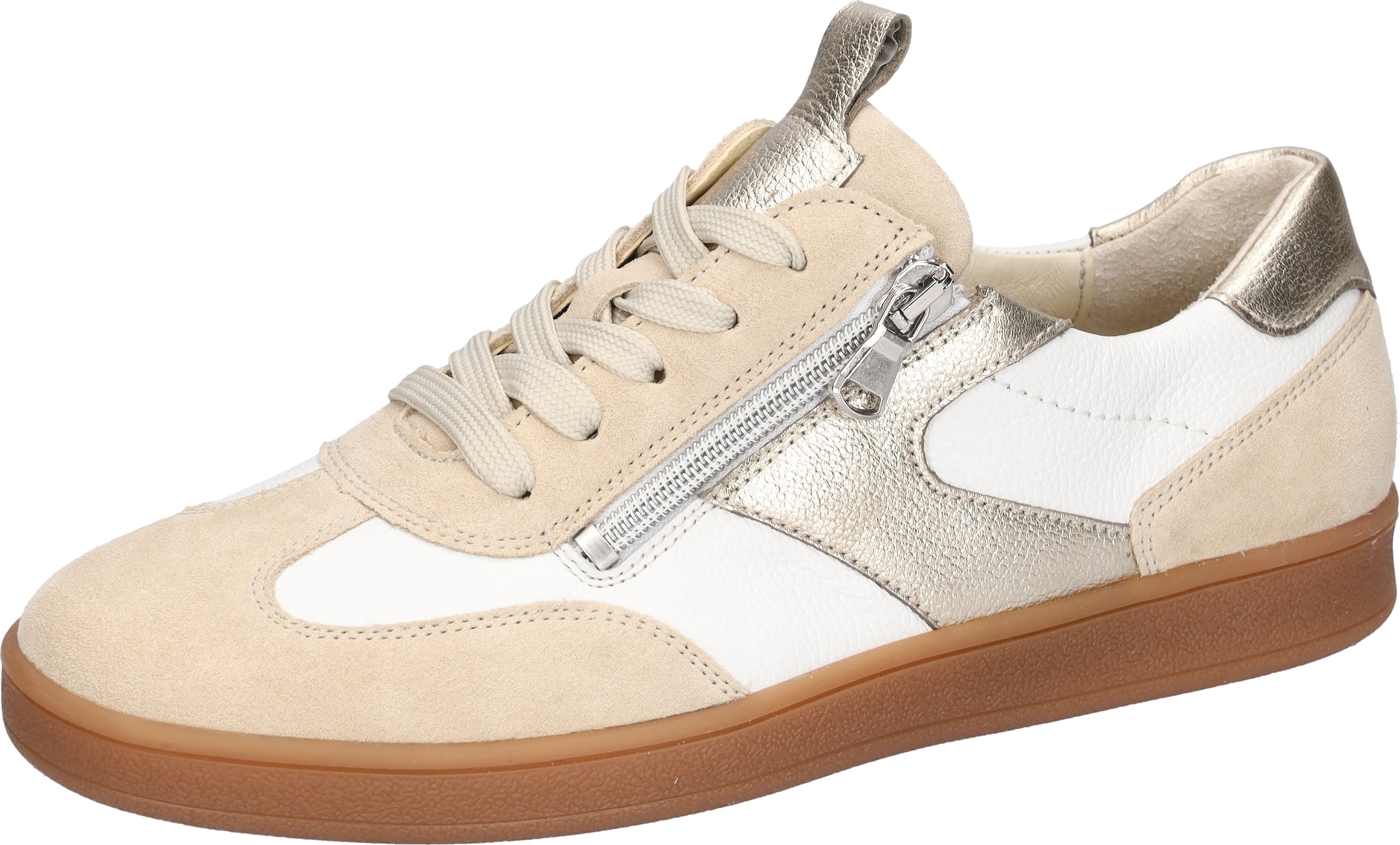 Image of Waldläufer Sneaker "H-DAISY" Schnürschuh, Halbschuh, Freizeitsneaker mit Reissverschluss, H-Weite