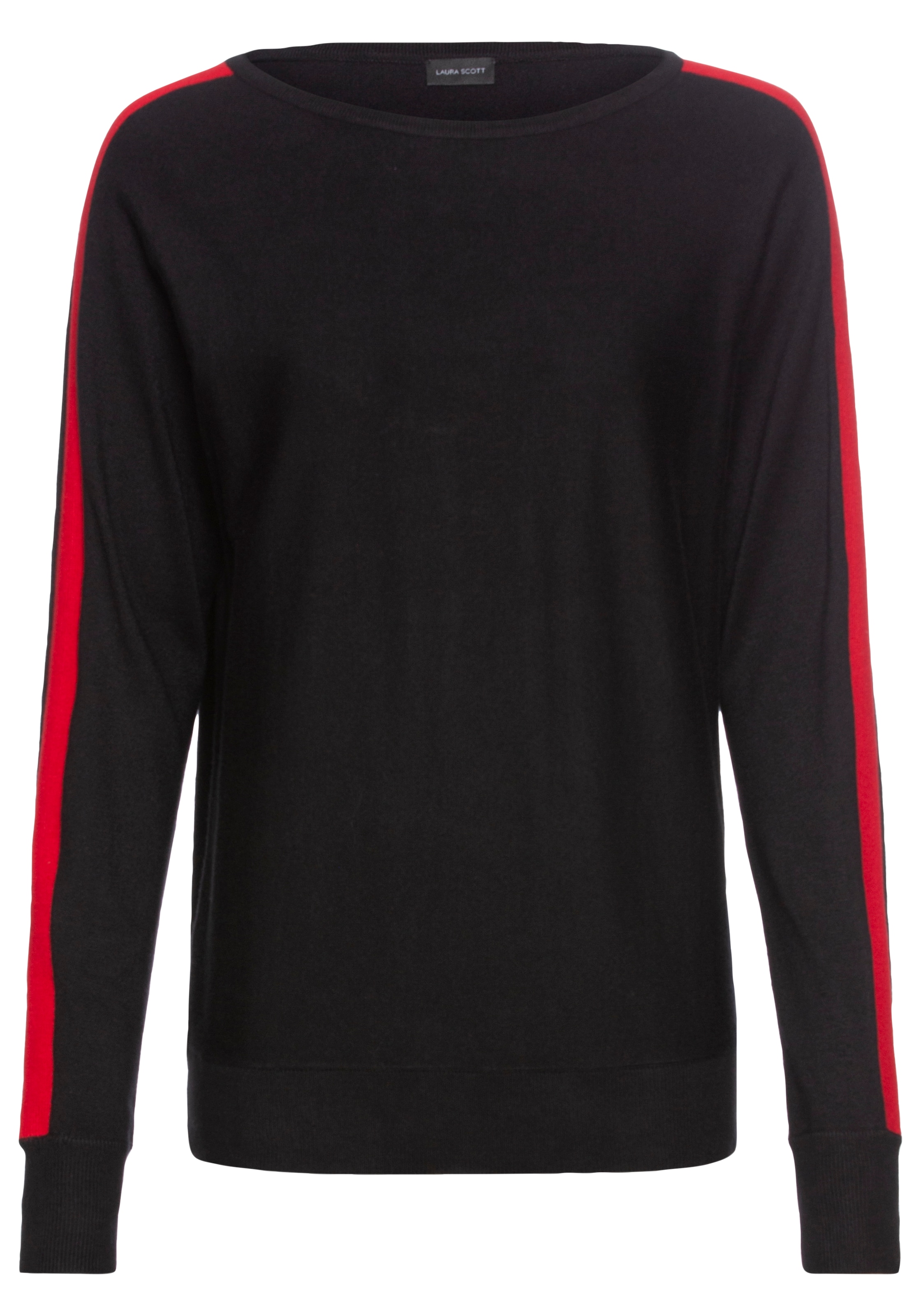 Laura Scott Longpullover, mit farblich abgesetzten Kontraststreifen
