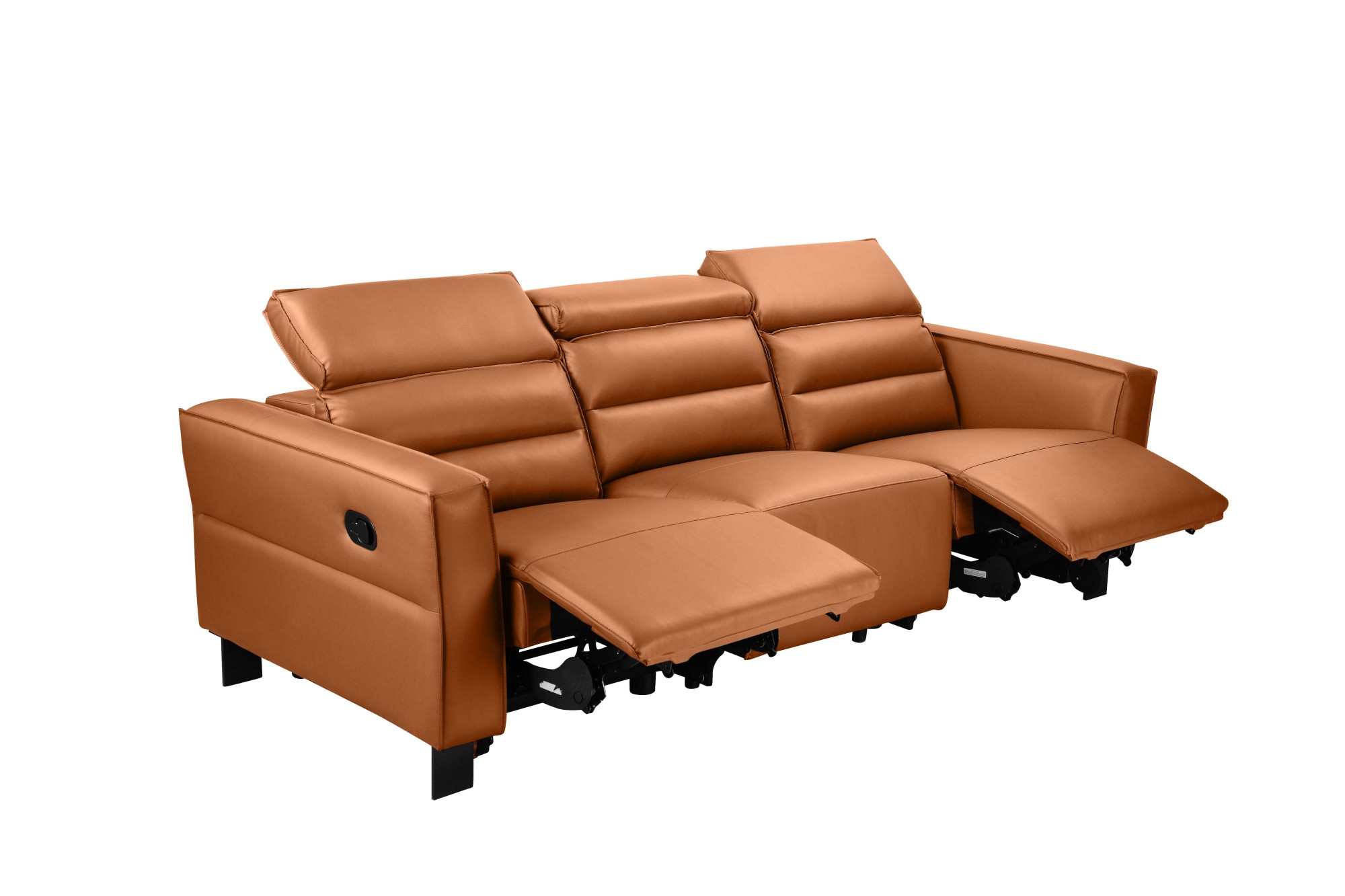 Home affaire 3-Sitzer »Carpari, 224cm, manuelle od. elektrische Relaxfunktion in 2 Sitzen« mit USB-A/C, Kopfteilverstellung, Echtleder, Kunstleder, Webstoff