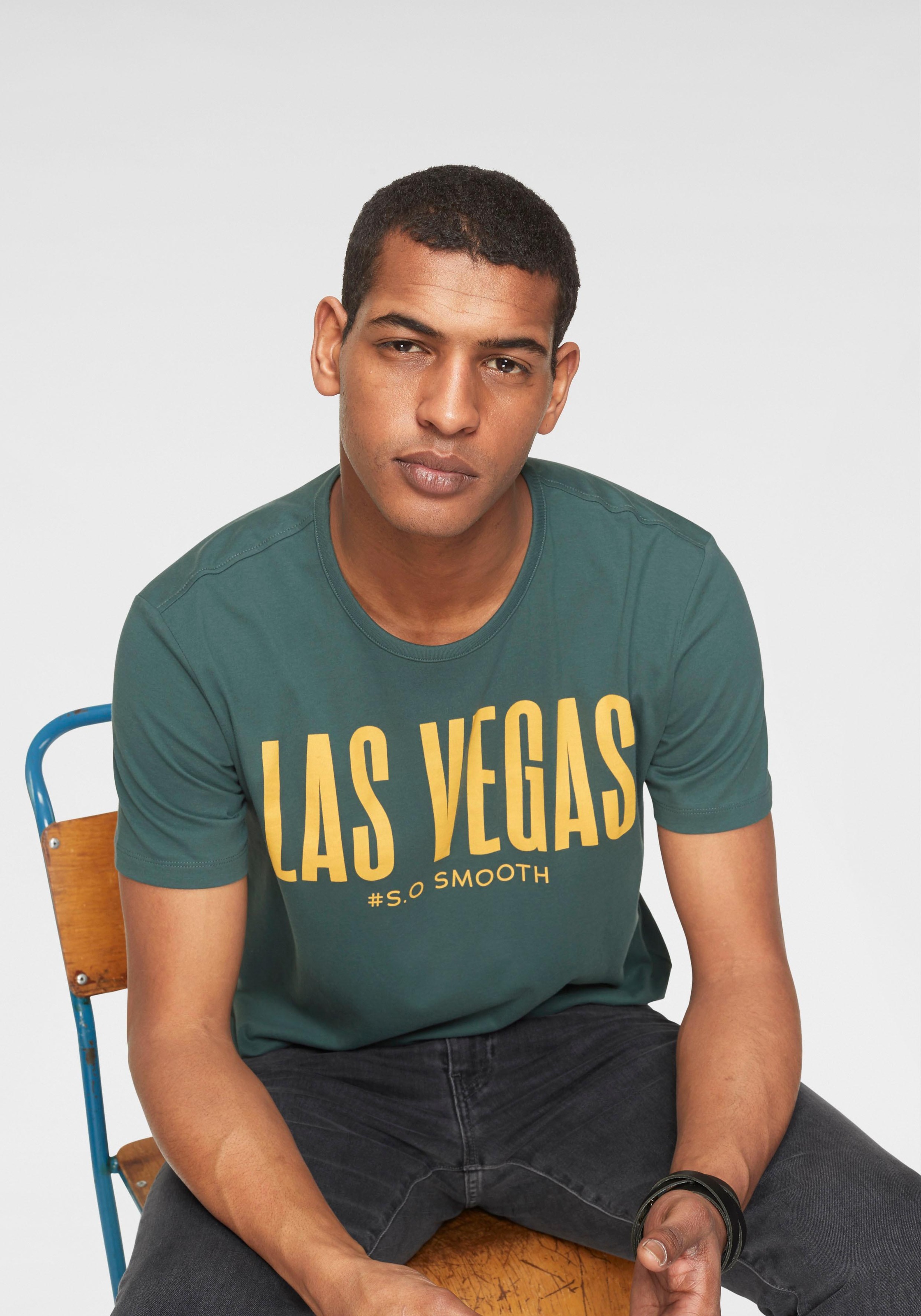 Image of s.Oliver Rundhalsshirt, mit Frontdruck bei Ackermann Versand Schweiz