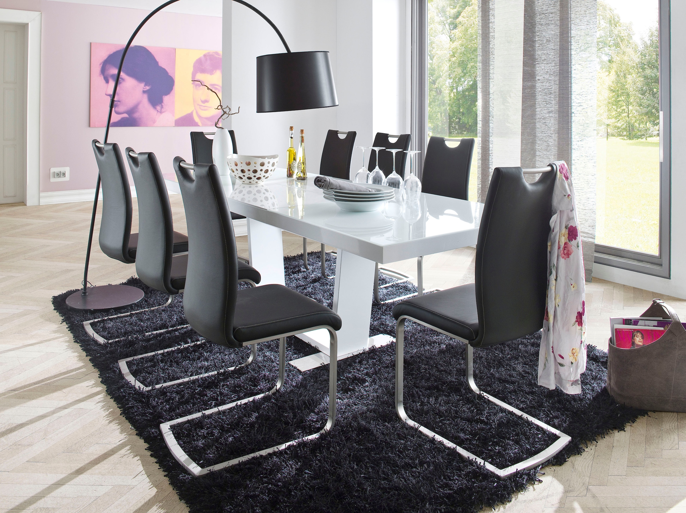 MCA furniture Freischwinger »Paulo«, (Set), 4 St., Kunstleder, Stuhl belastbar bis 120 kg