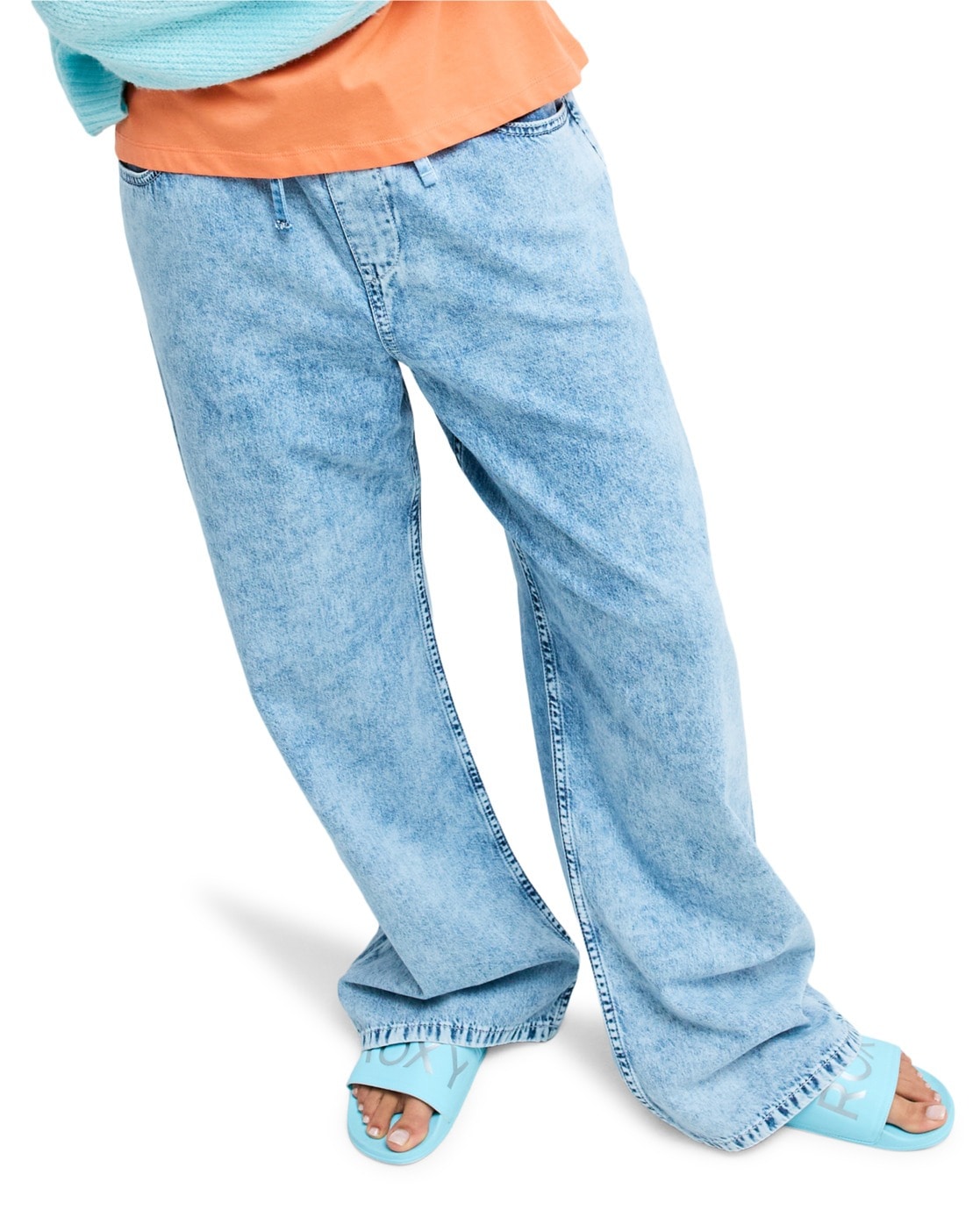Image of Roxy Loose-fit-Jeans "Saltwater Mid Sunbleached"