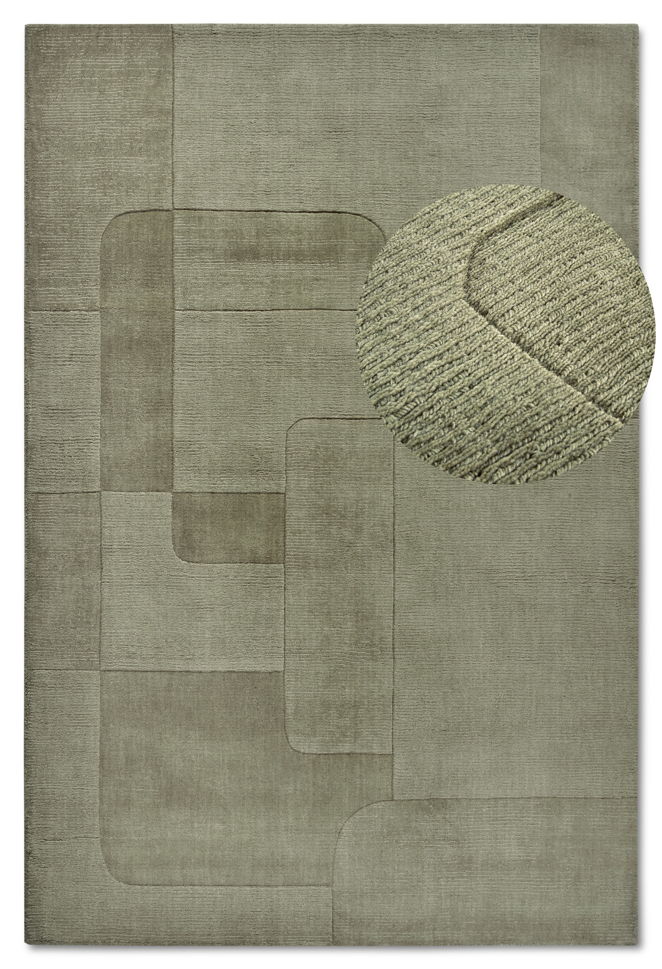 Villeroy & Boch Tapis en laine »Charlotte« Rectangulaire 10 mm Höhe Läufer, Handgewebt, Wolle, Natur, Läufer, Wohnzimmer, Geometrie