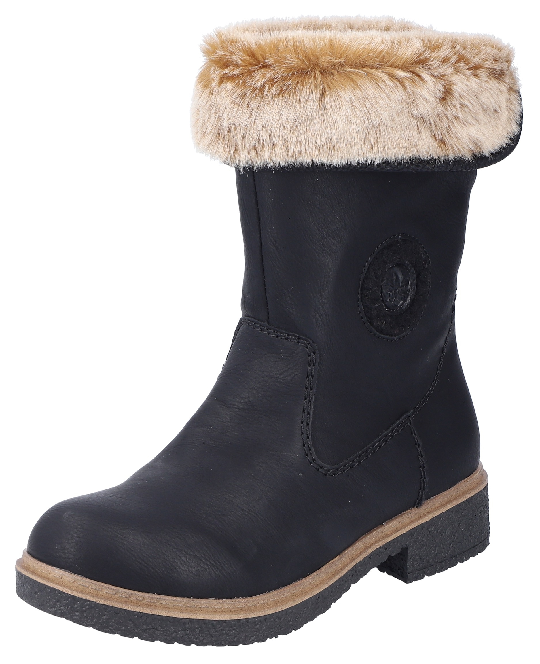 Rieker Winterstiefelette, Winterboots, Warmfutter, Blockabsatz, mit Innenreissverschluss