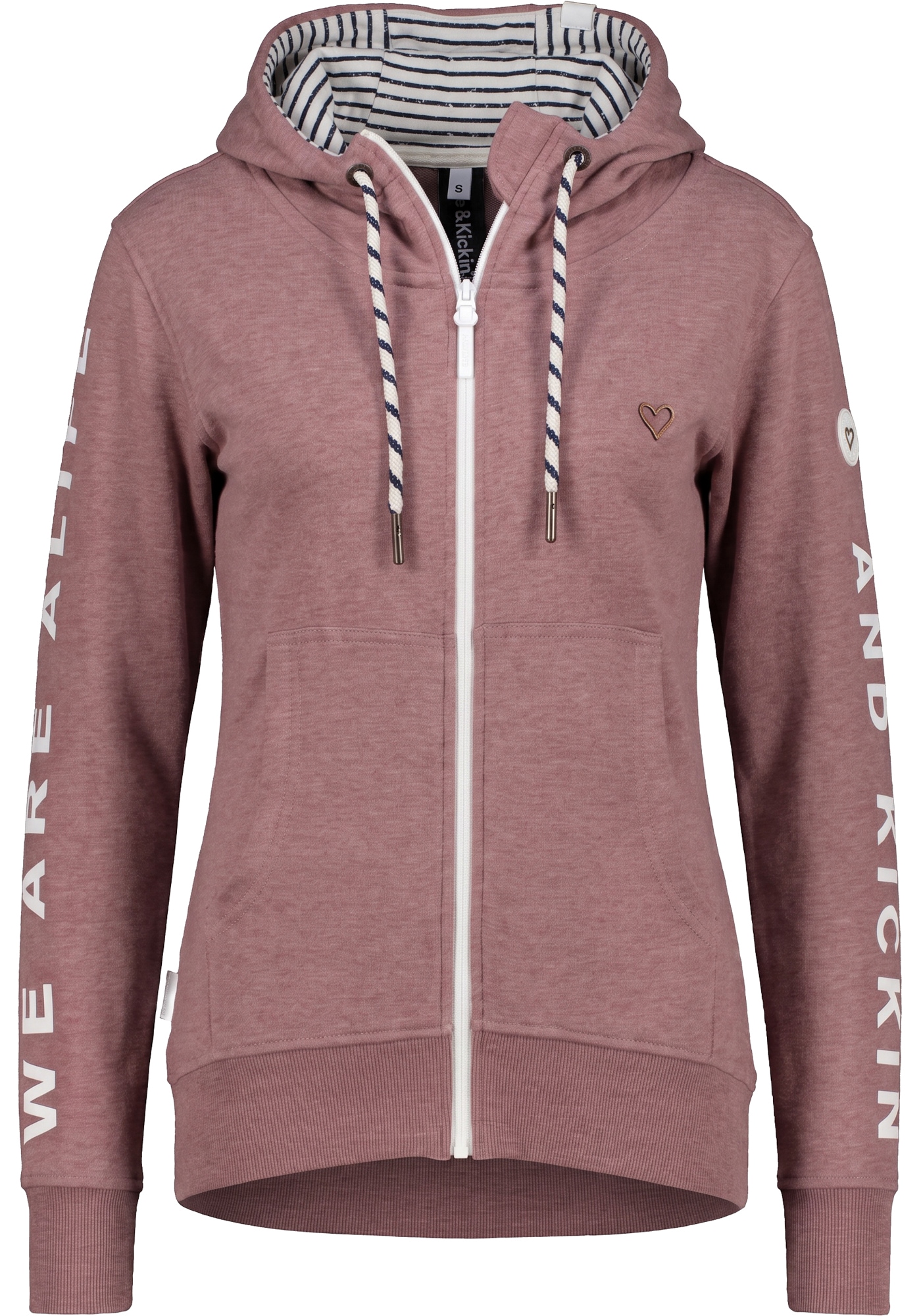 Alife & Kickin Veste sweat »JessyAK A« veste sweat à capuche légère avec inscription logo sur les manches