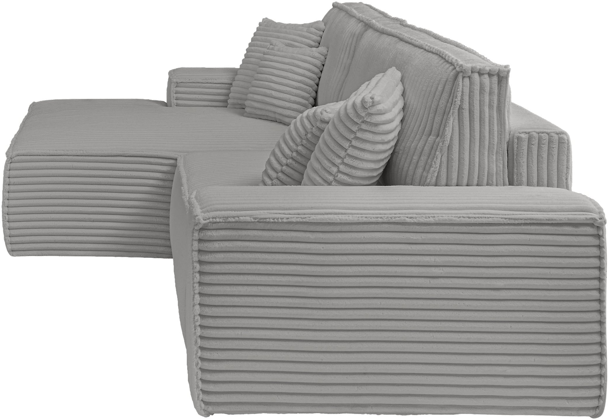 GOODproduct Ecksofa »FINNLEY, Schlafsofa 257 cm - OTTO. Verlässliche Qualität.« verfügbar in den Stoffqualitäten Bouclé, Struktur fein und Mega Cord