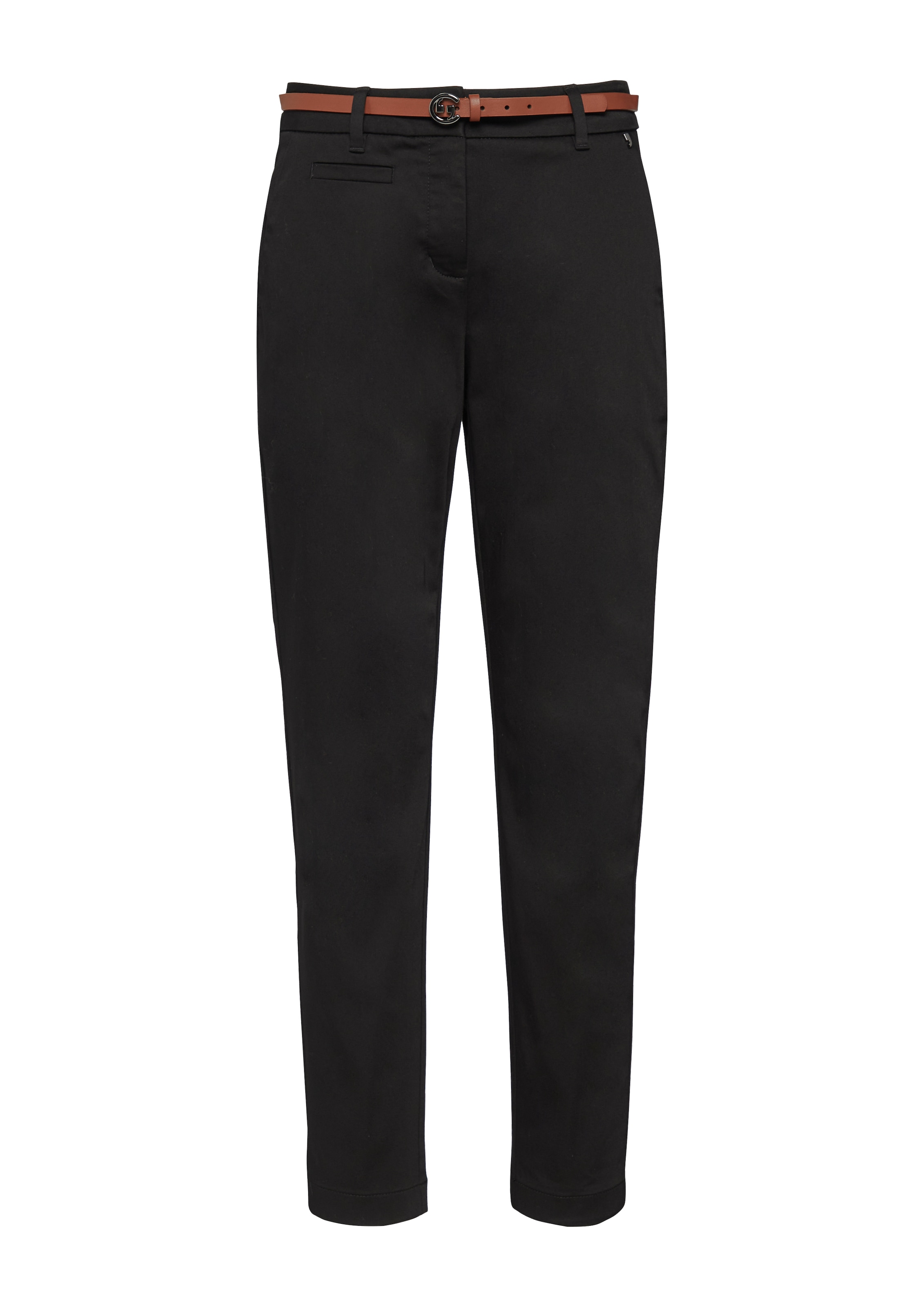 Comma Chinohose  mit Gürtel und Stretch