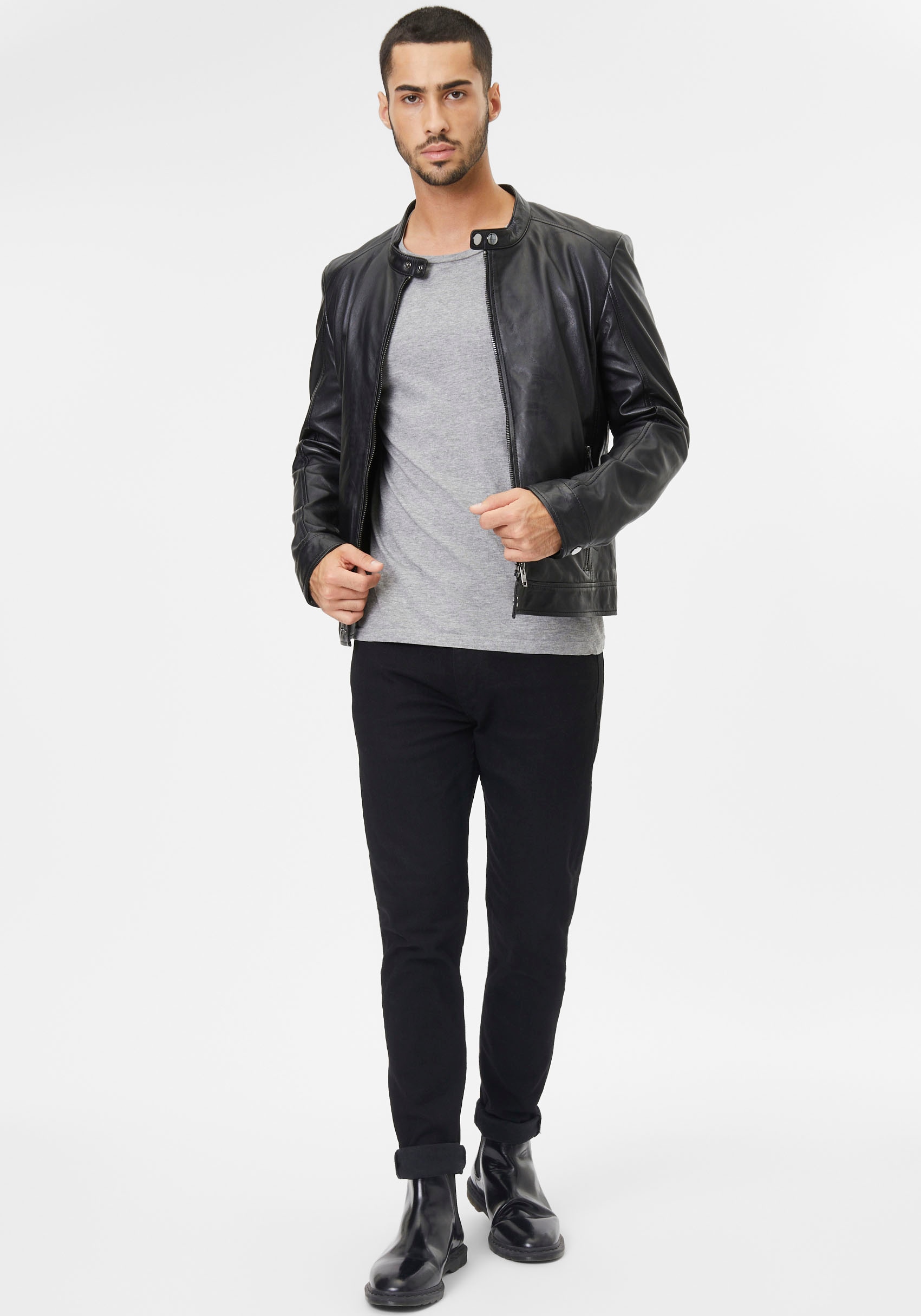 Mauritius Lederjacke »G2MIgnacy SF«, mit Reissverschlusstaschen