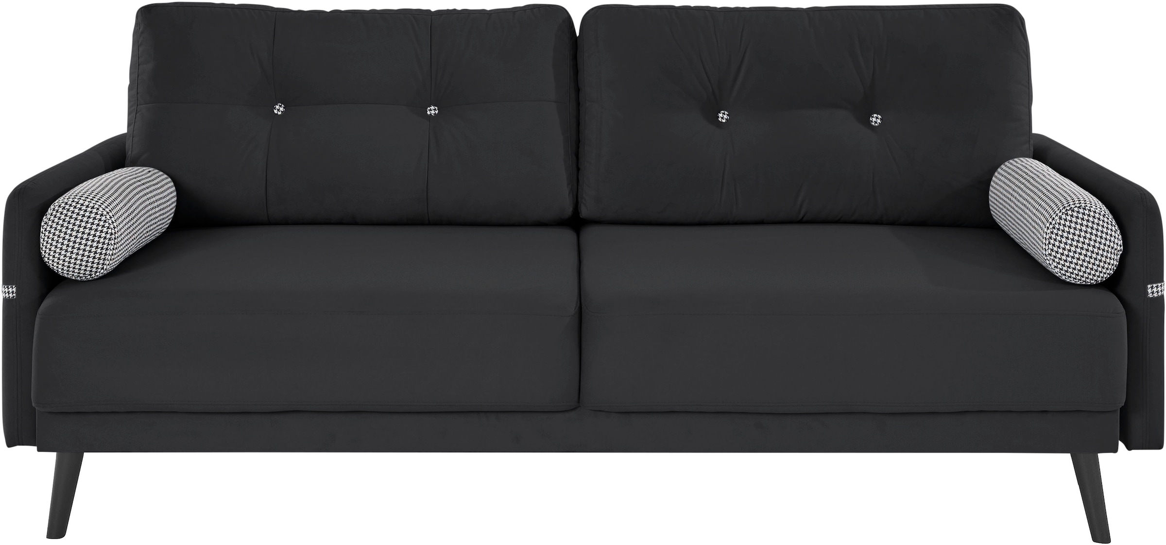 INOSIGN Schlafsofa »Katelin«, incl. Bettfunktion und Bettkasten, Seitentache im Armteil, Federkern