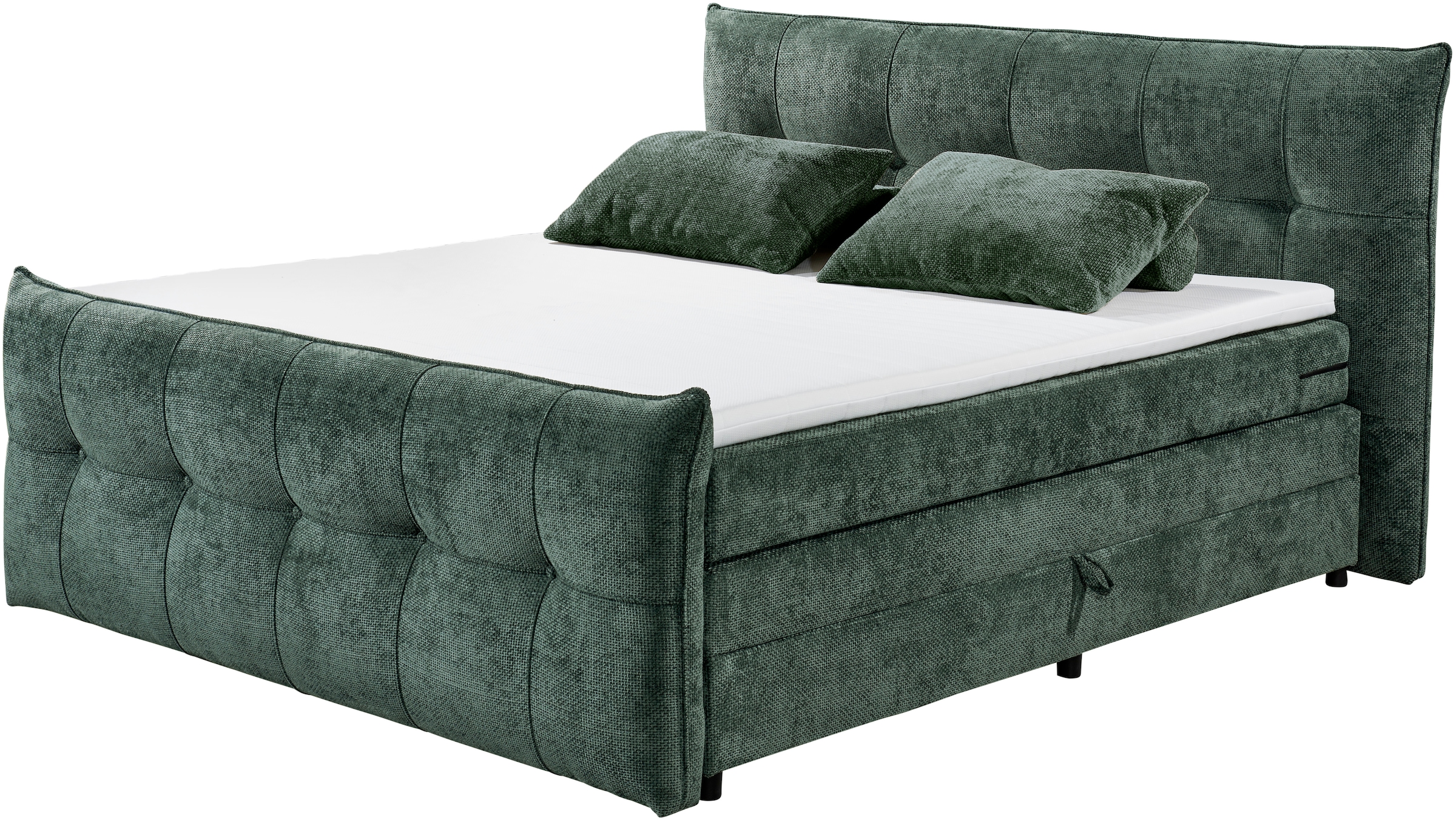 ED EXCITING DESIGN Boxspringbett »Gallina« mit Bettkasten, inkl. Topper